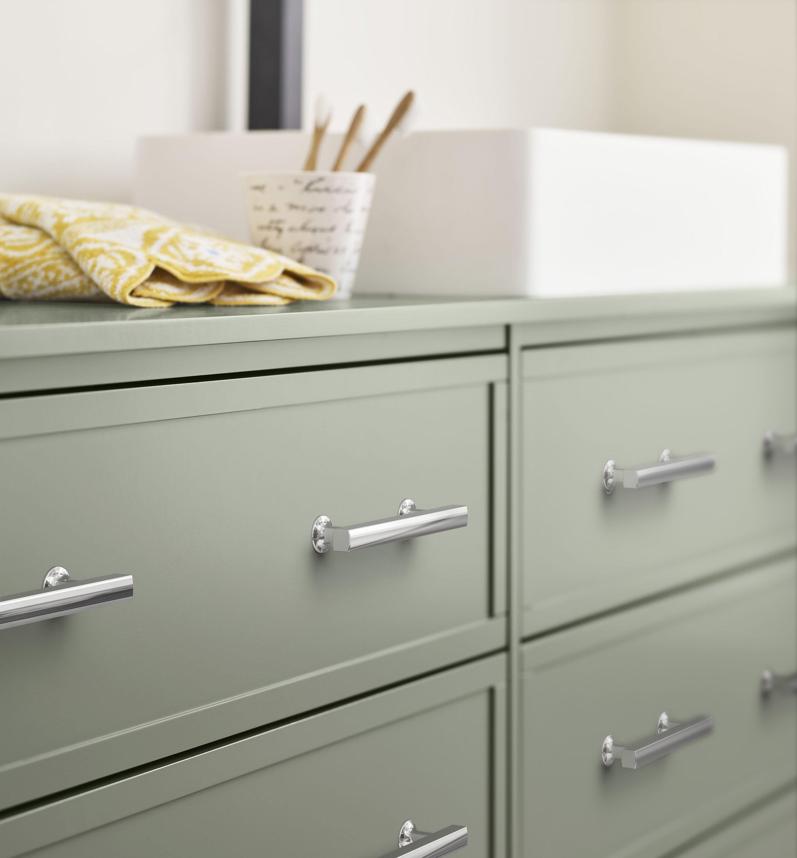 Everett 3-3/4 in. Center-to-Center Polished Chrome Cabinet Pull
