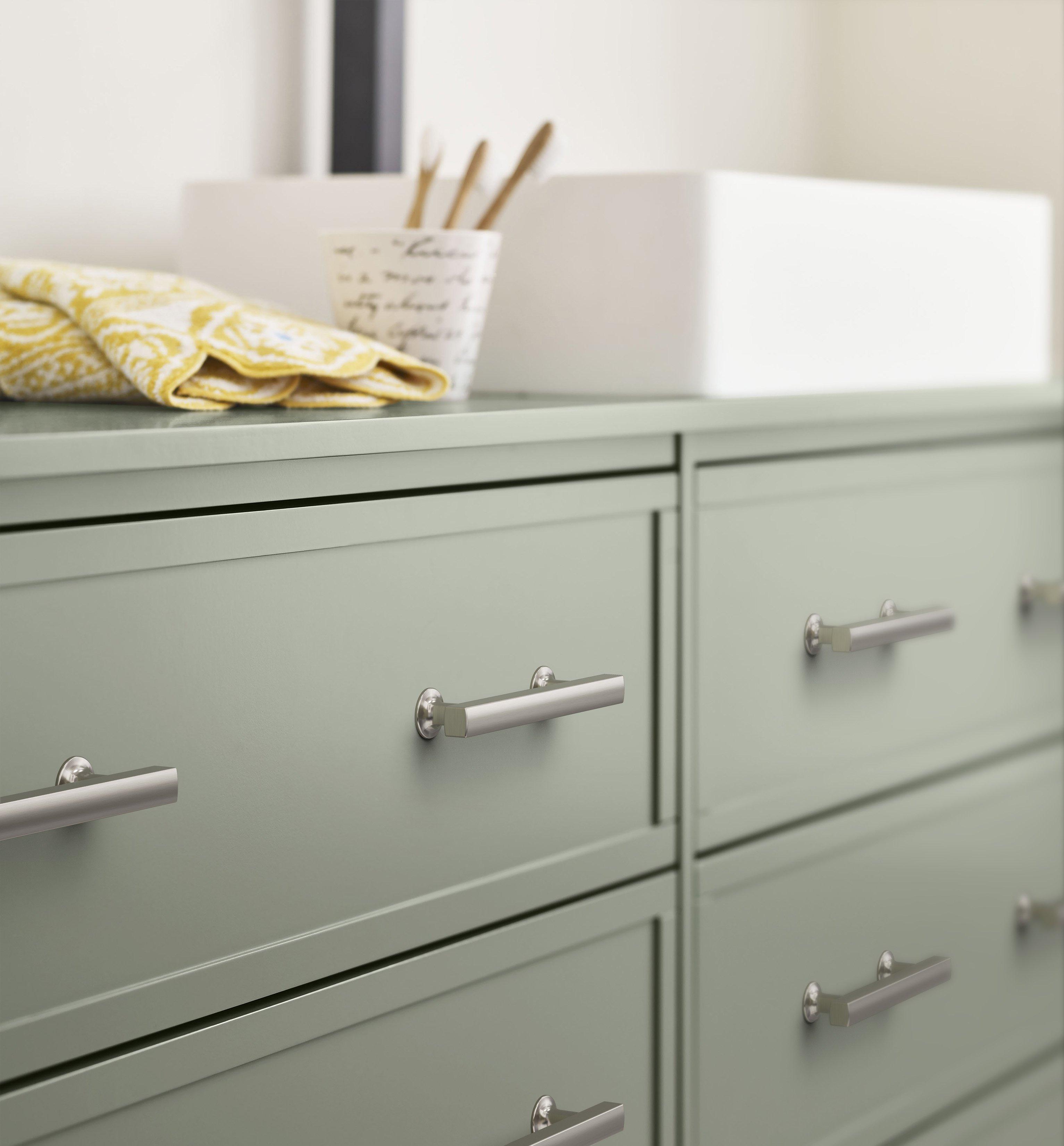 Everett 3-3/4 in. Center-to-Center Satin Nickel Cabinet Pull