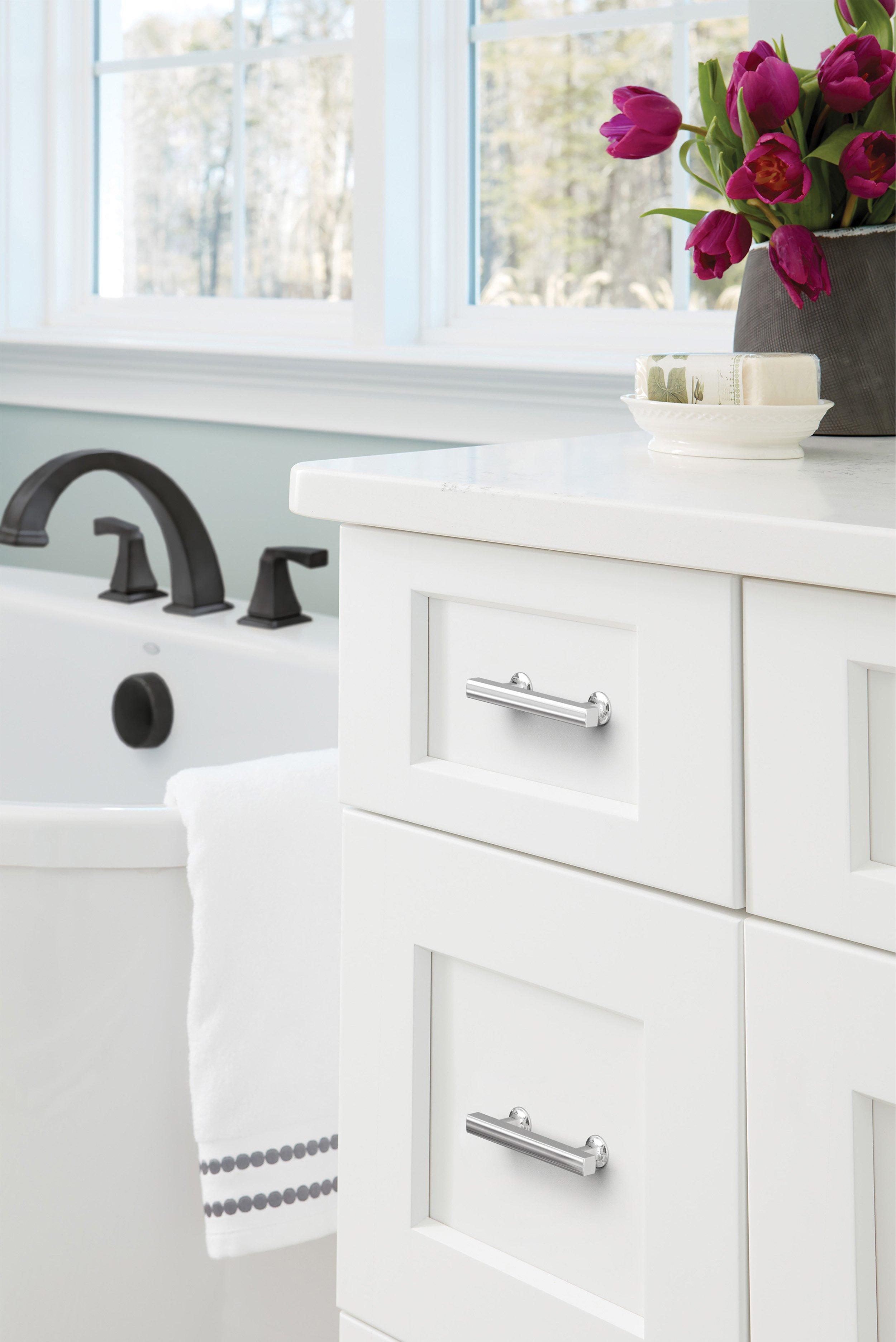 Everett 3 in. Center-to-Center Polished Chrome Cabinet Pull