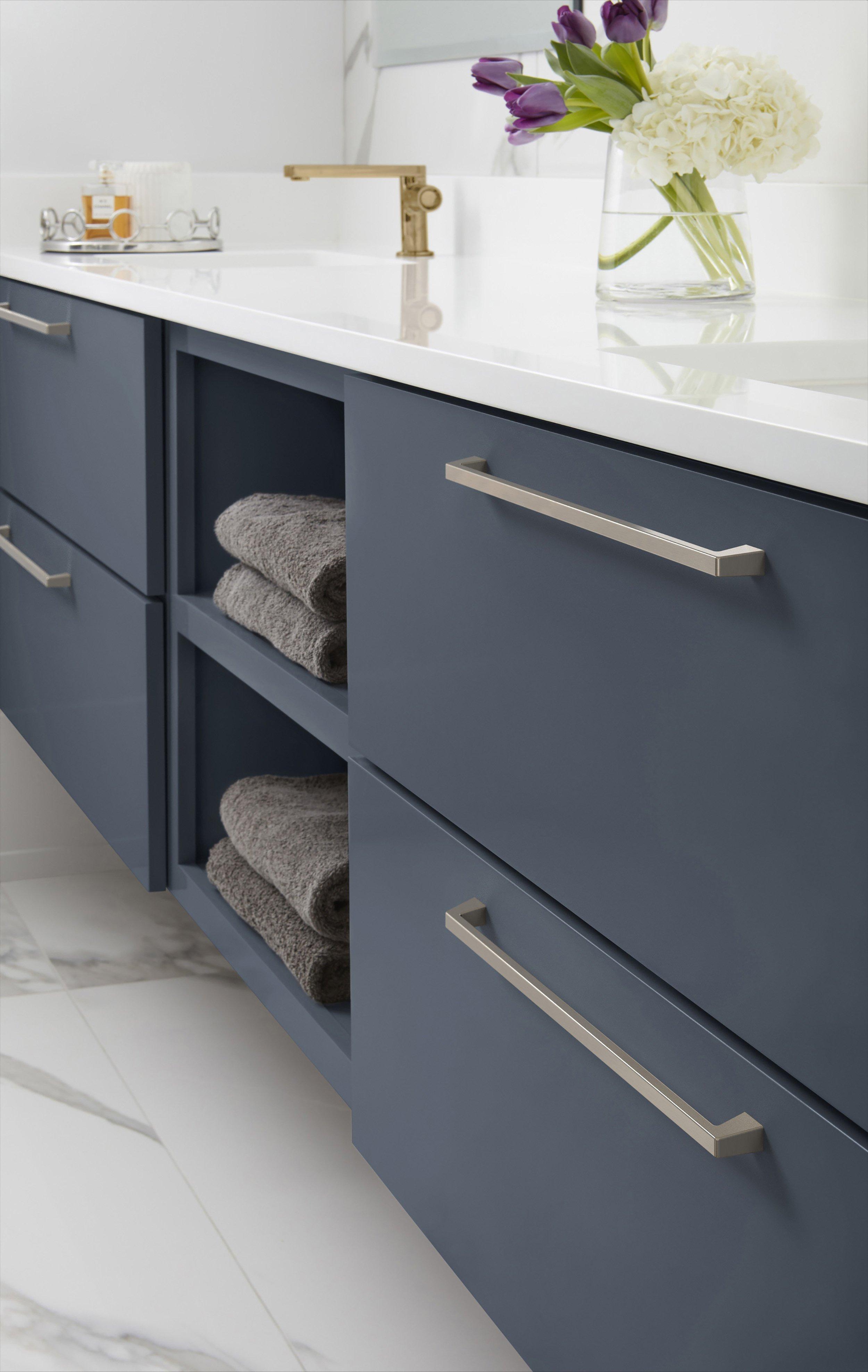 Blackrock 12-5/8 in. Center-to-Center Satin Nickel Cabinet Pull