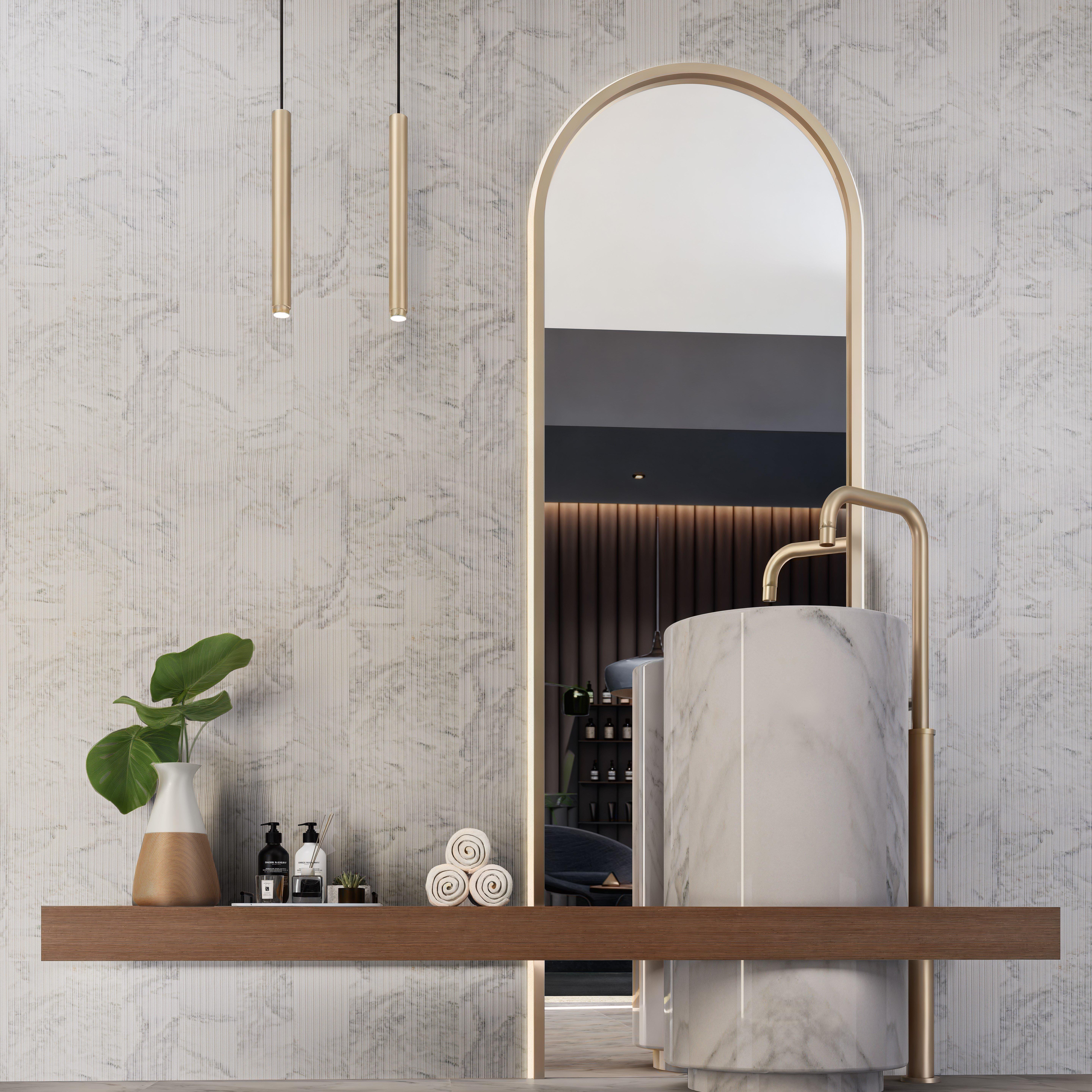 Cala Verde Bamboo Dimensional Marble Tile