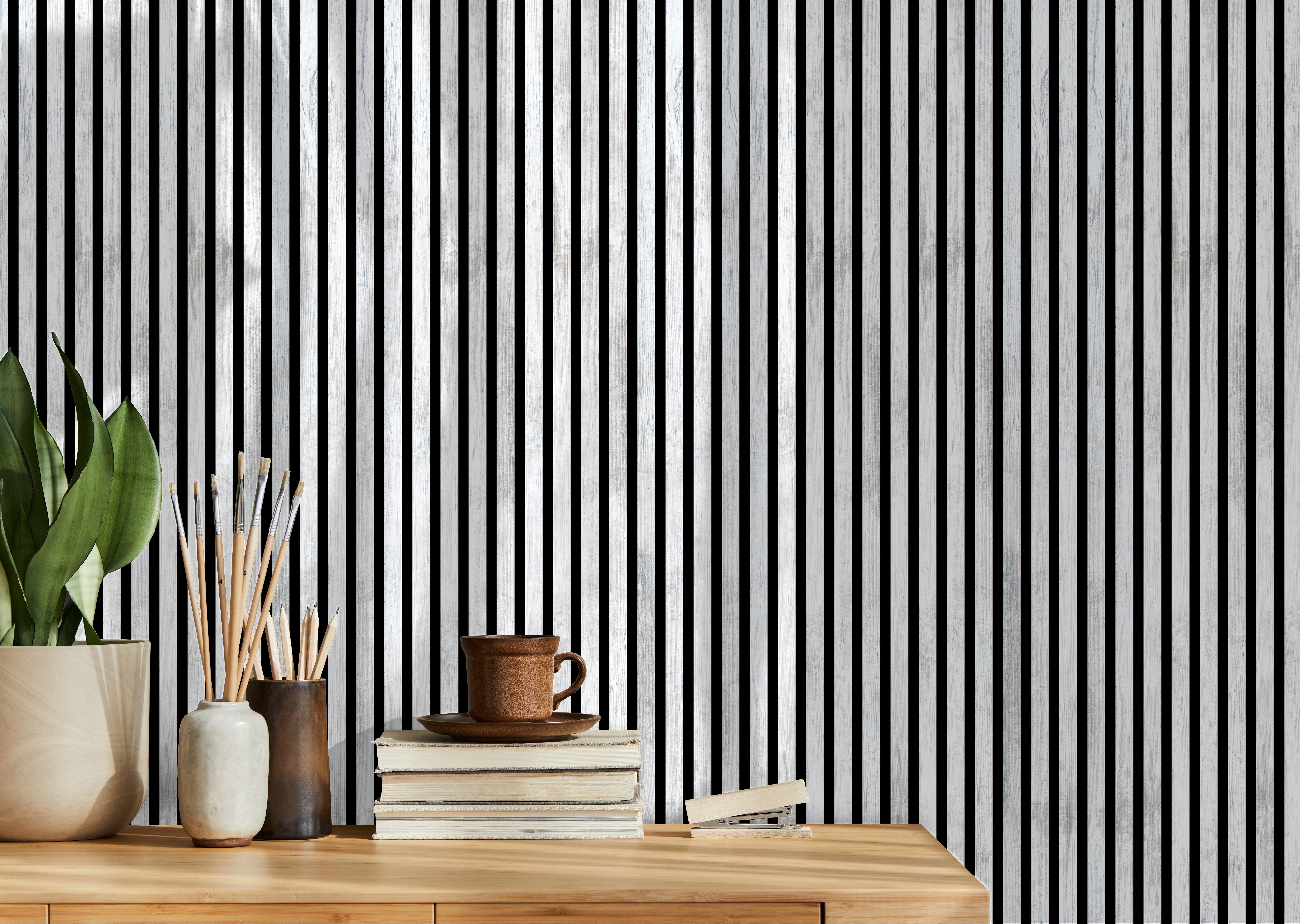 Poplar White Wash Wood Wall Acoustic Panel