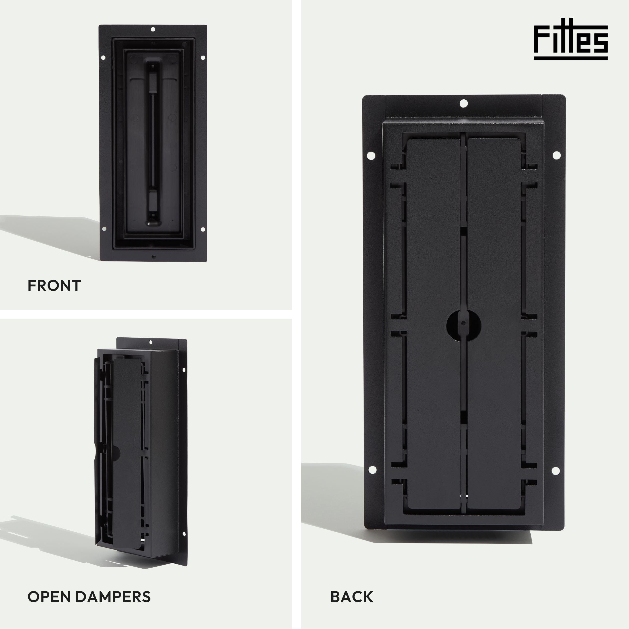 Fittes 4in. x 10in. Flush Vent Matte Black
