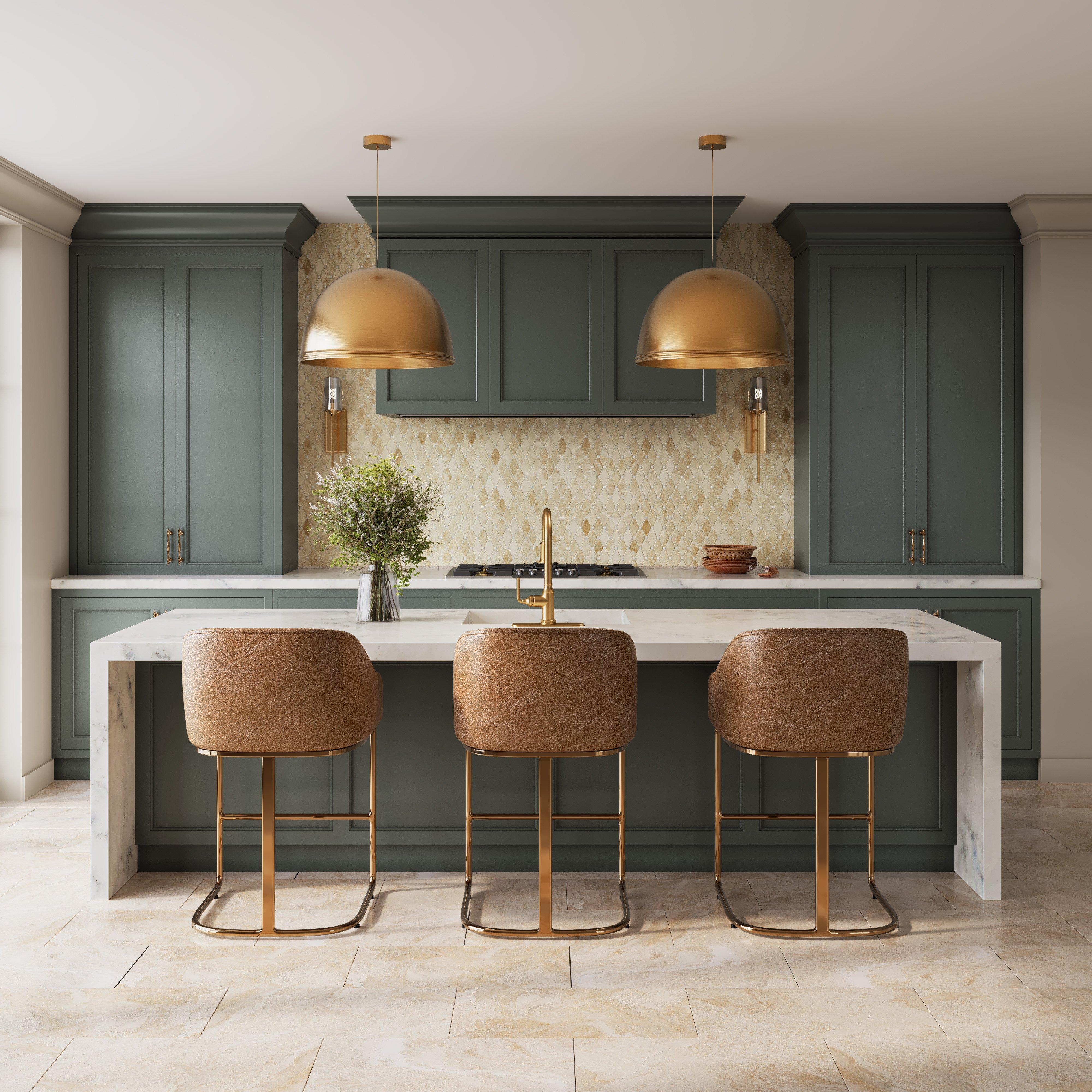 Crema Royal Diamond Dolomite Marble Mosaic