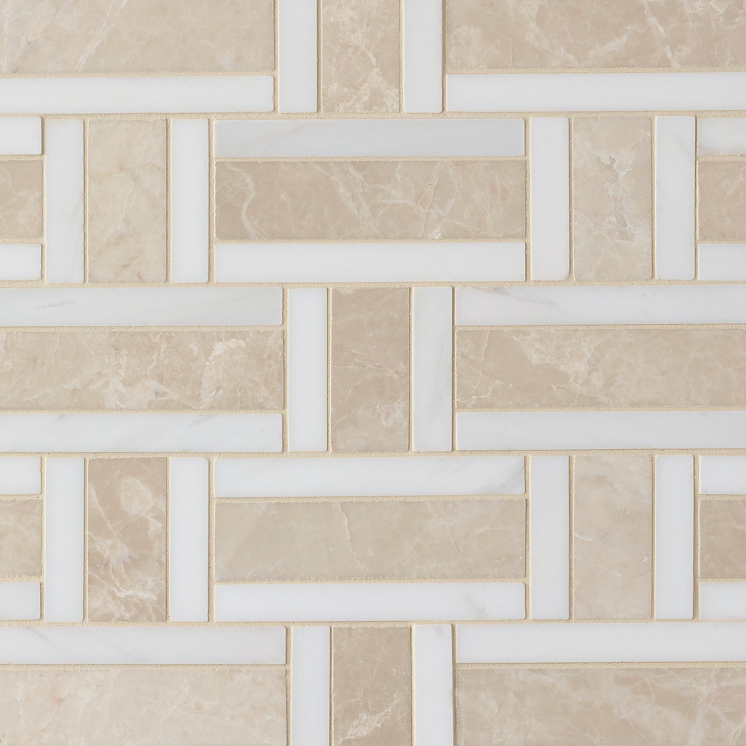 Bridgette Beige Dolomite Honed Marble Mosaic
