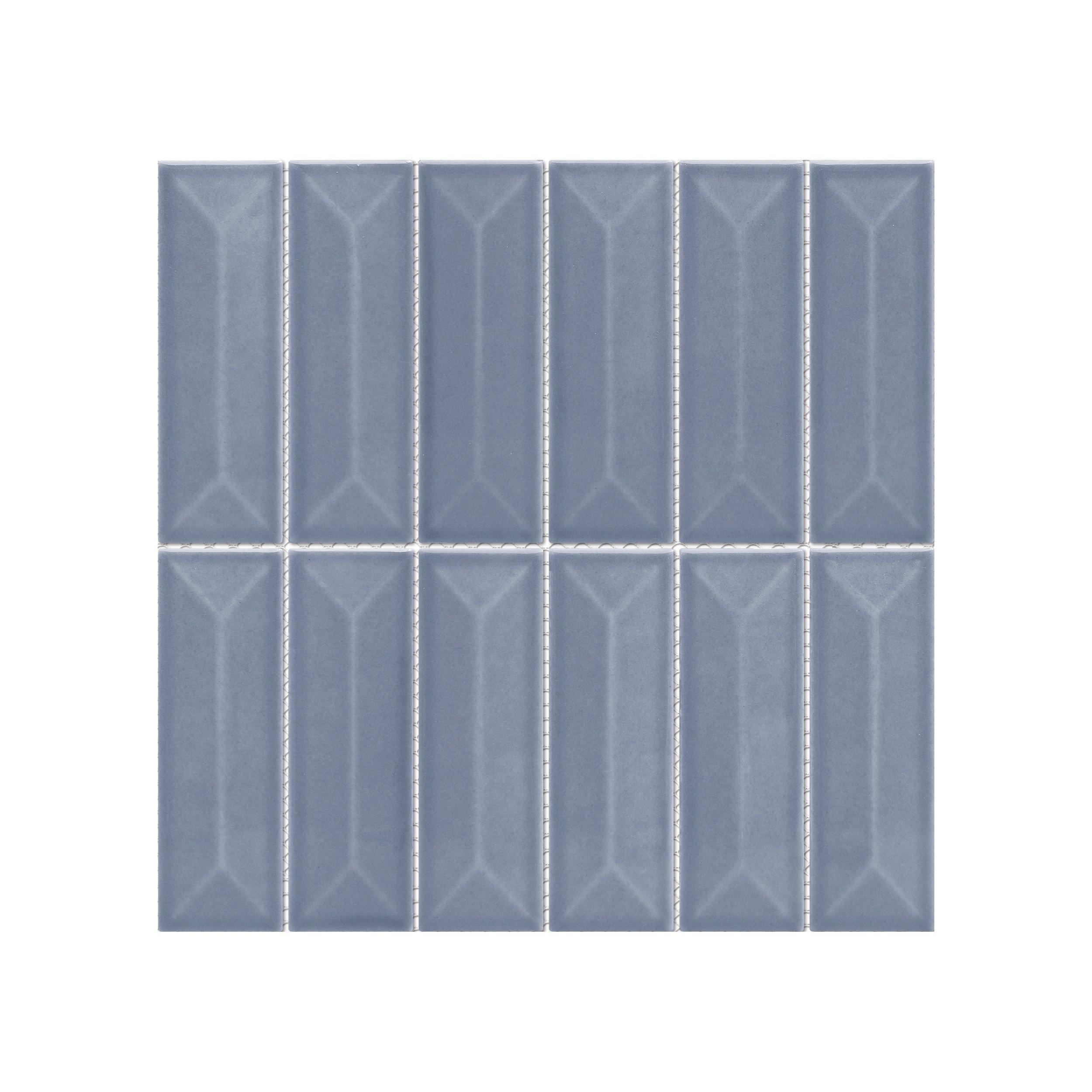 Midcentury Azure Ceramic Mosaic