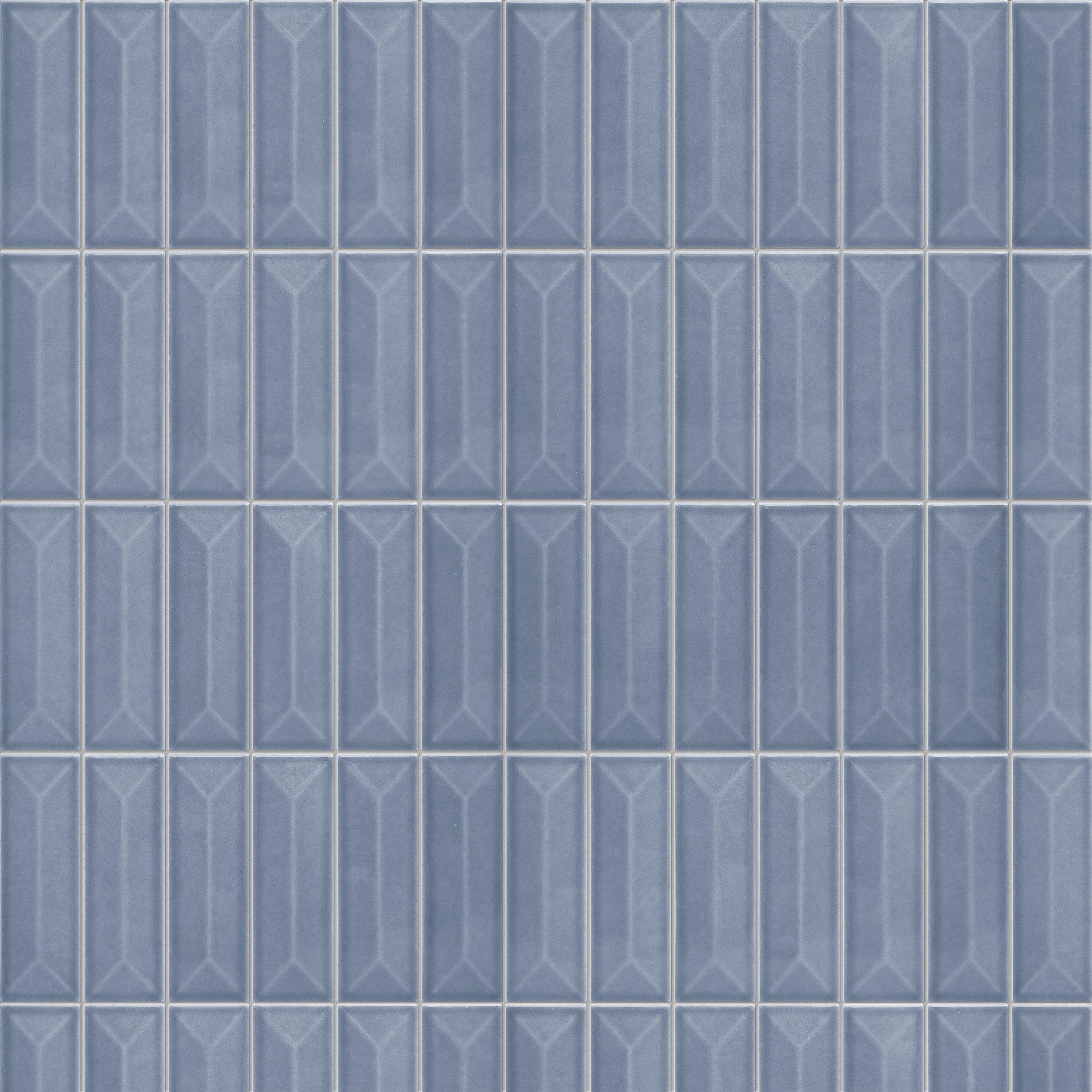 Midcentury Azure Ceramic Mosaic