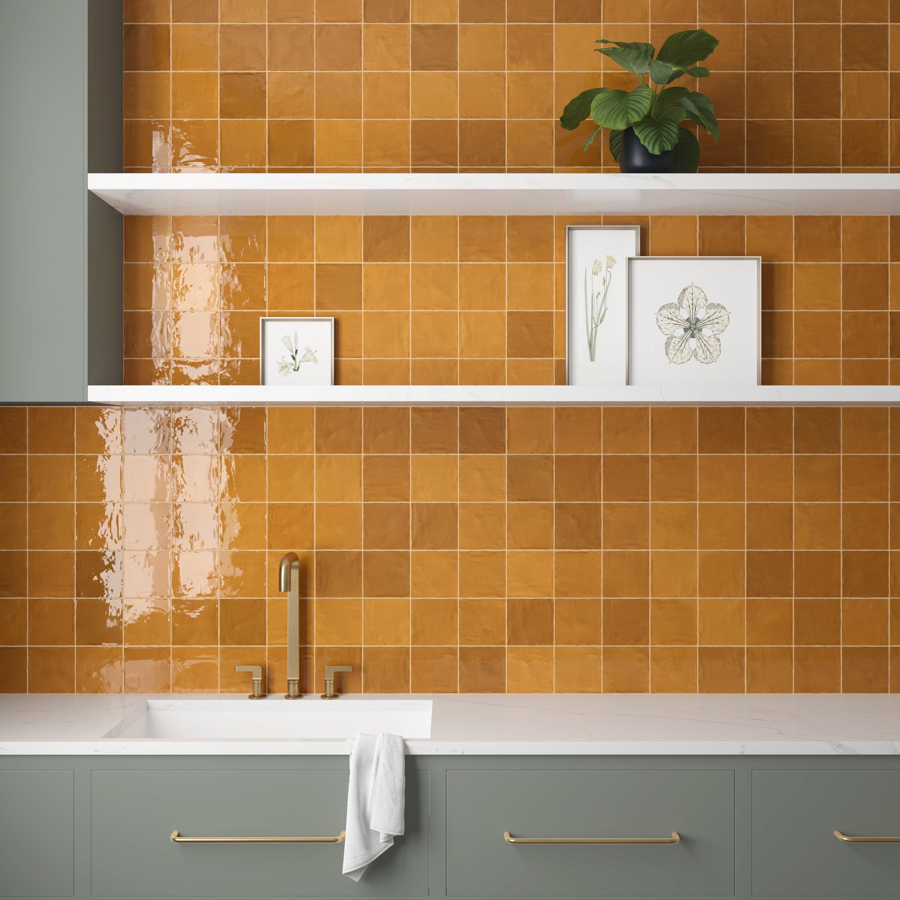 Zellige Ochre Ceramic Tile