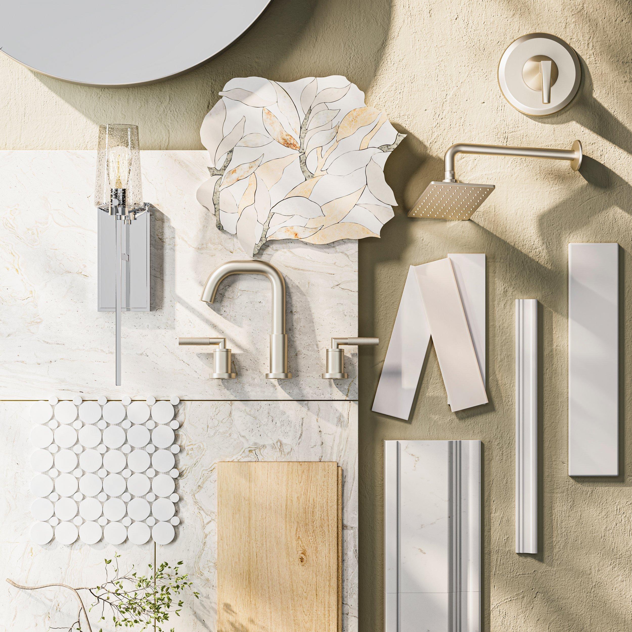 Harper 8 in. Widespread Brushed Nickel Bath Faucet