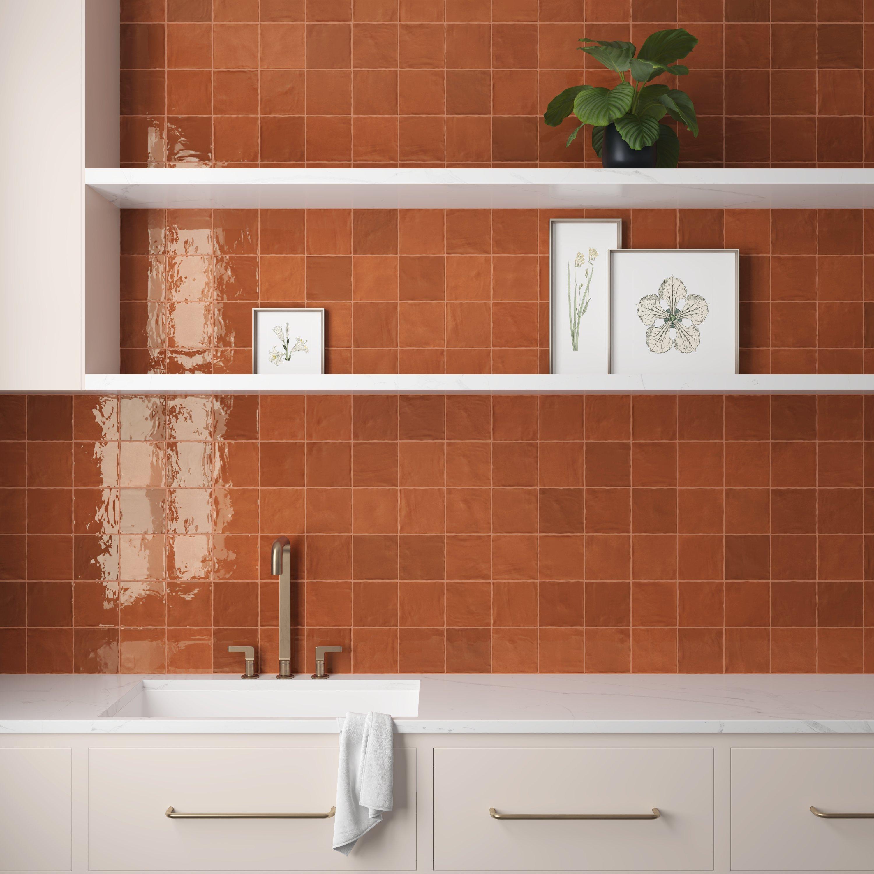 Zellige Burnt Sienna Ceramic Tile