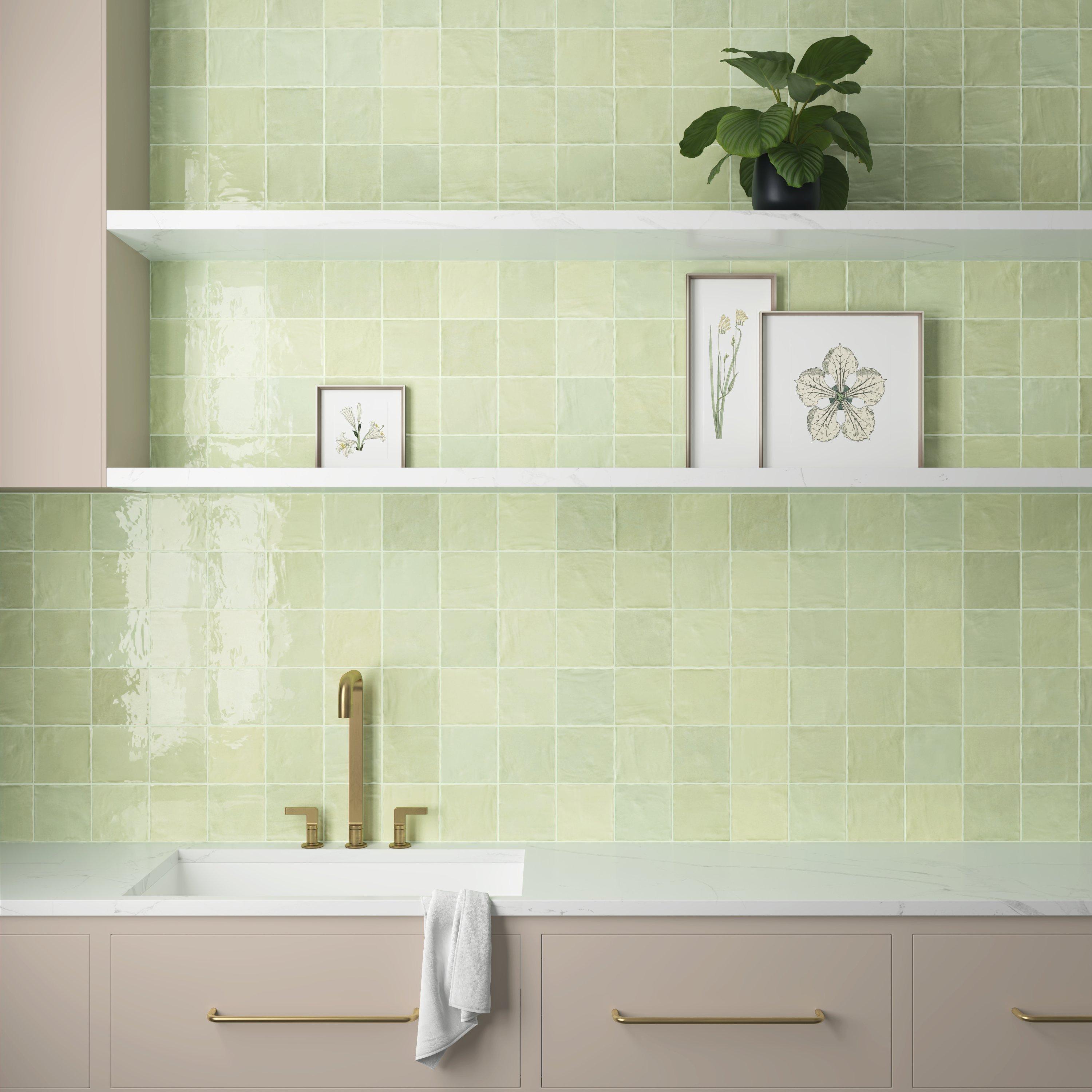 Zellige Pistachio Ceramic Tile