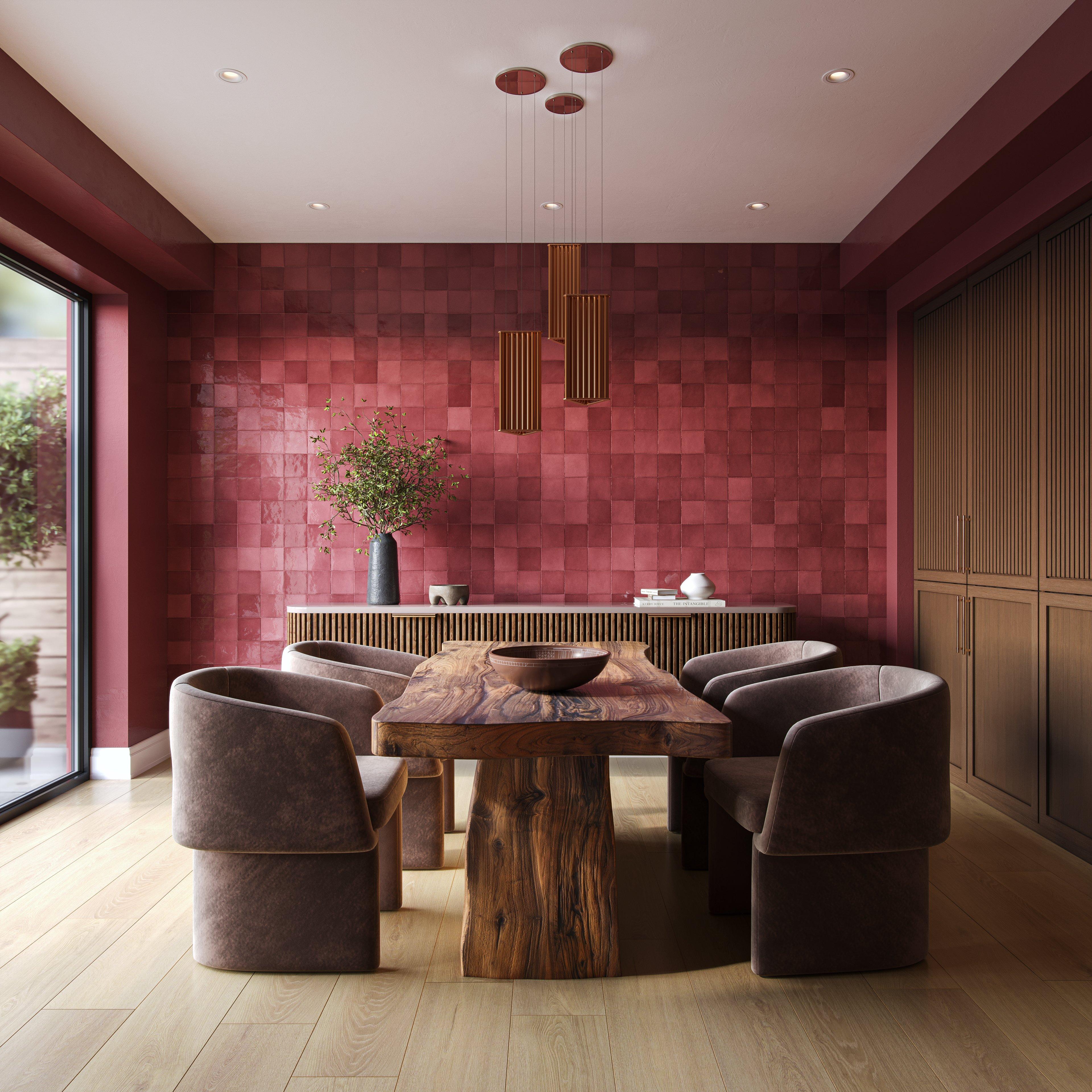 Zellige Bordeaux Ceramic Tile