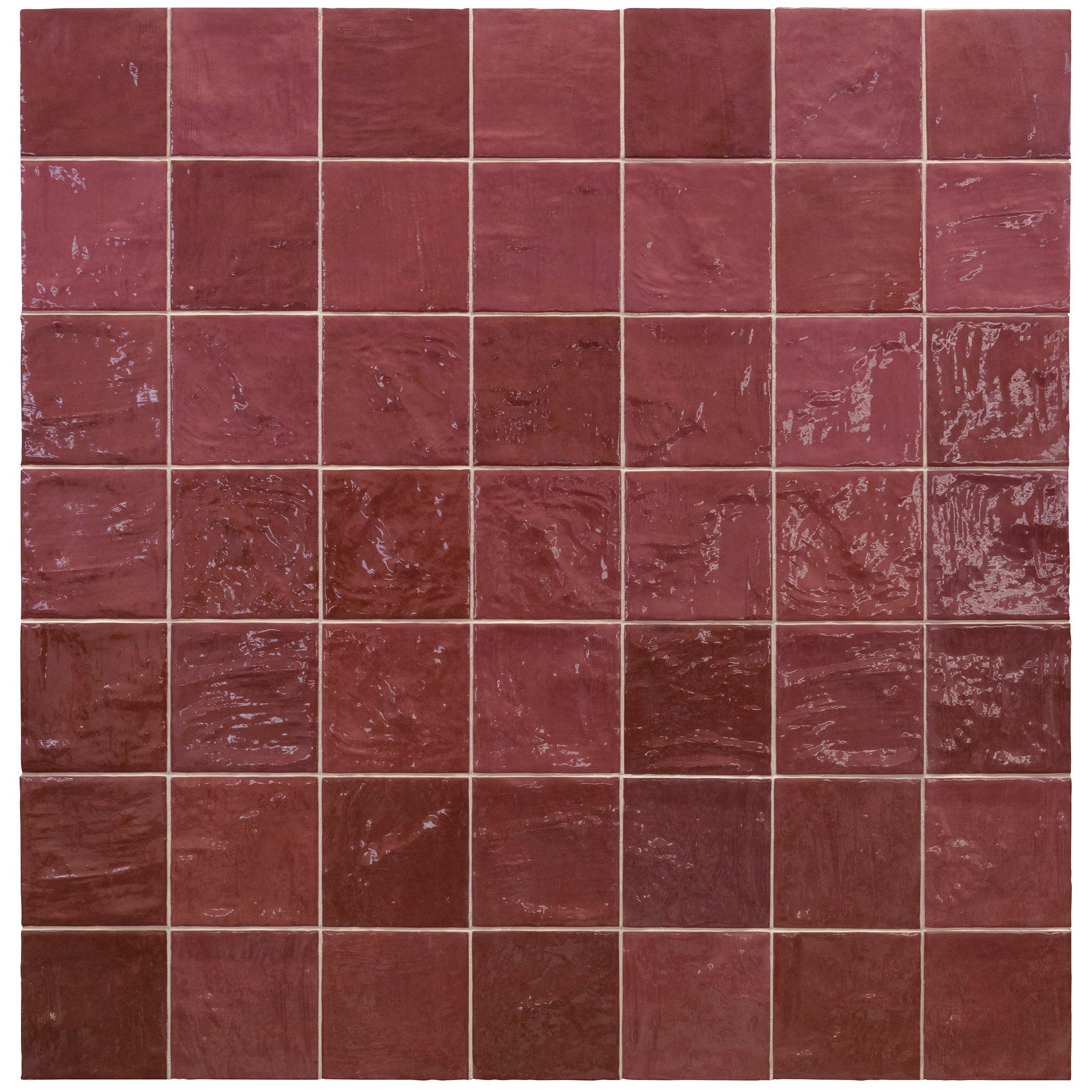 Zellige Bordeaux Ceramic Tile