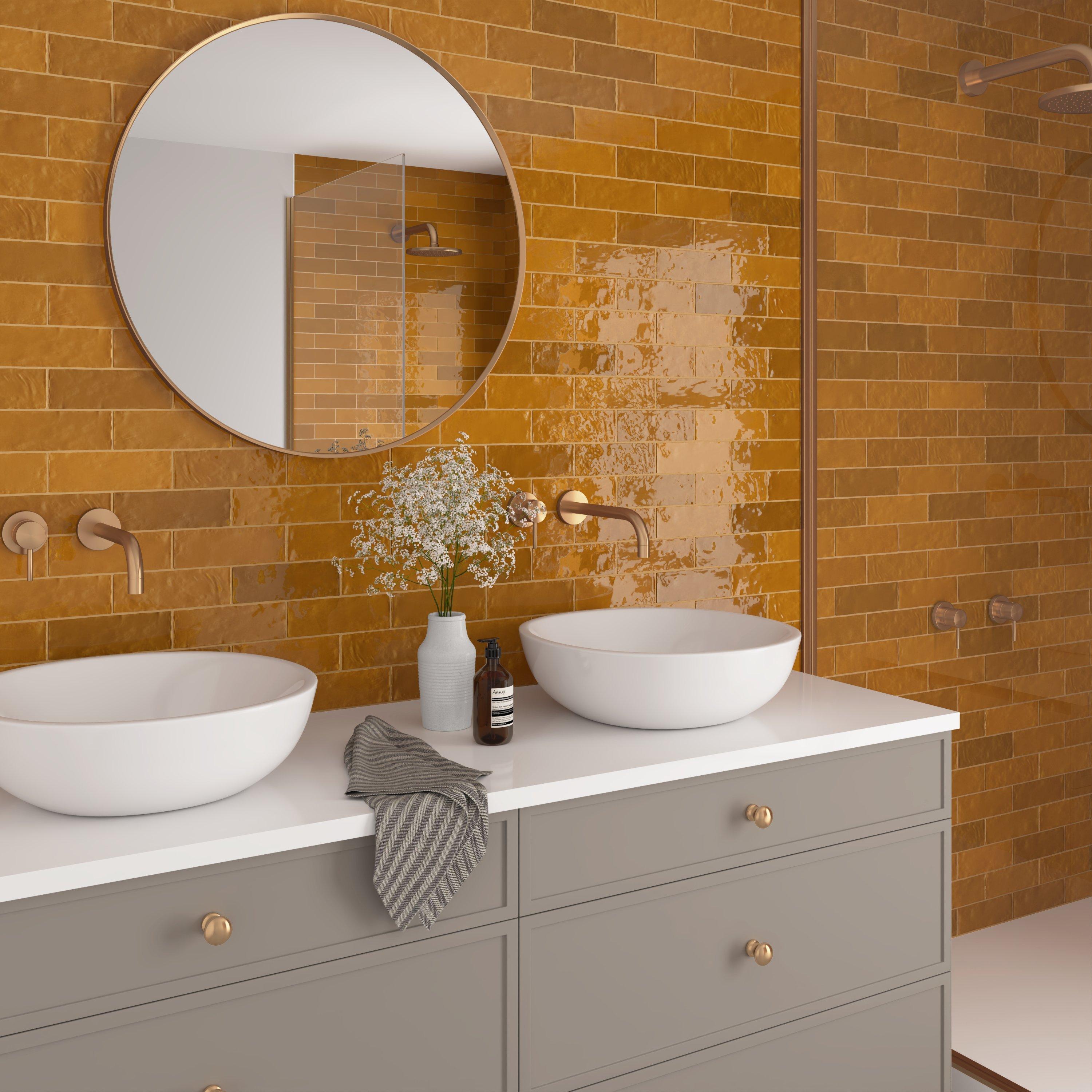 Zellige Ochre Ceramic Tile