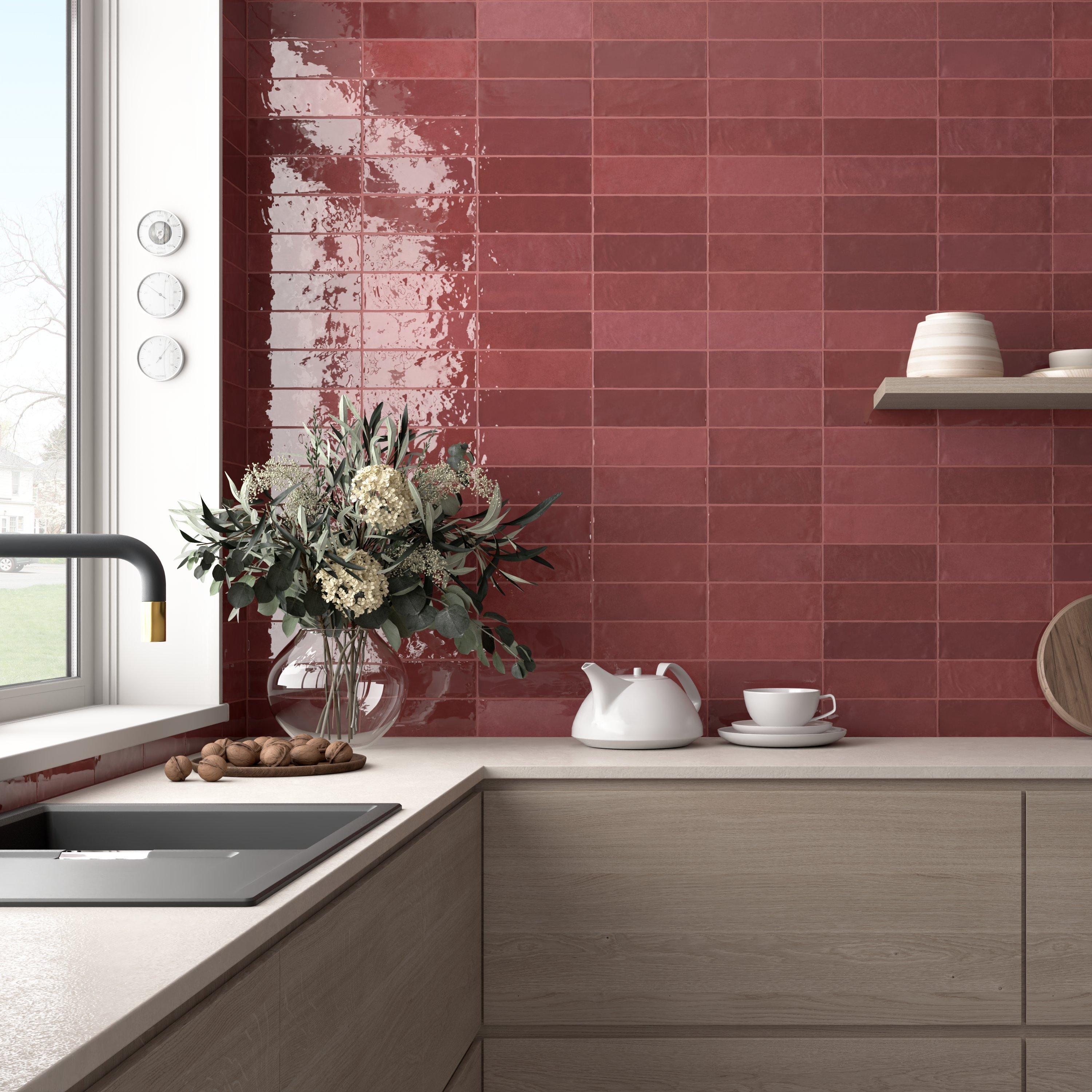 Zellige Bordeaux Ceramic Tile