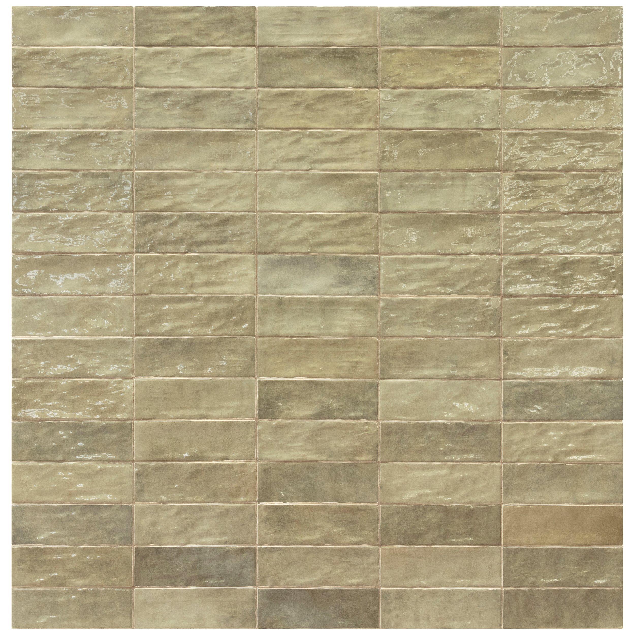 Zellige Antique Sage Ceramic Tile