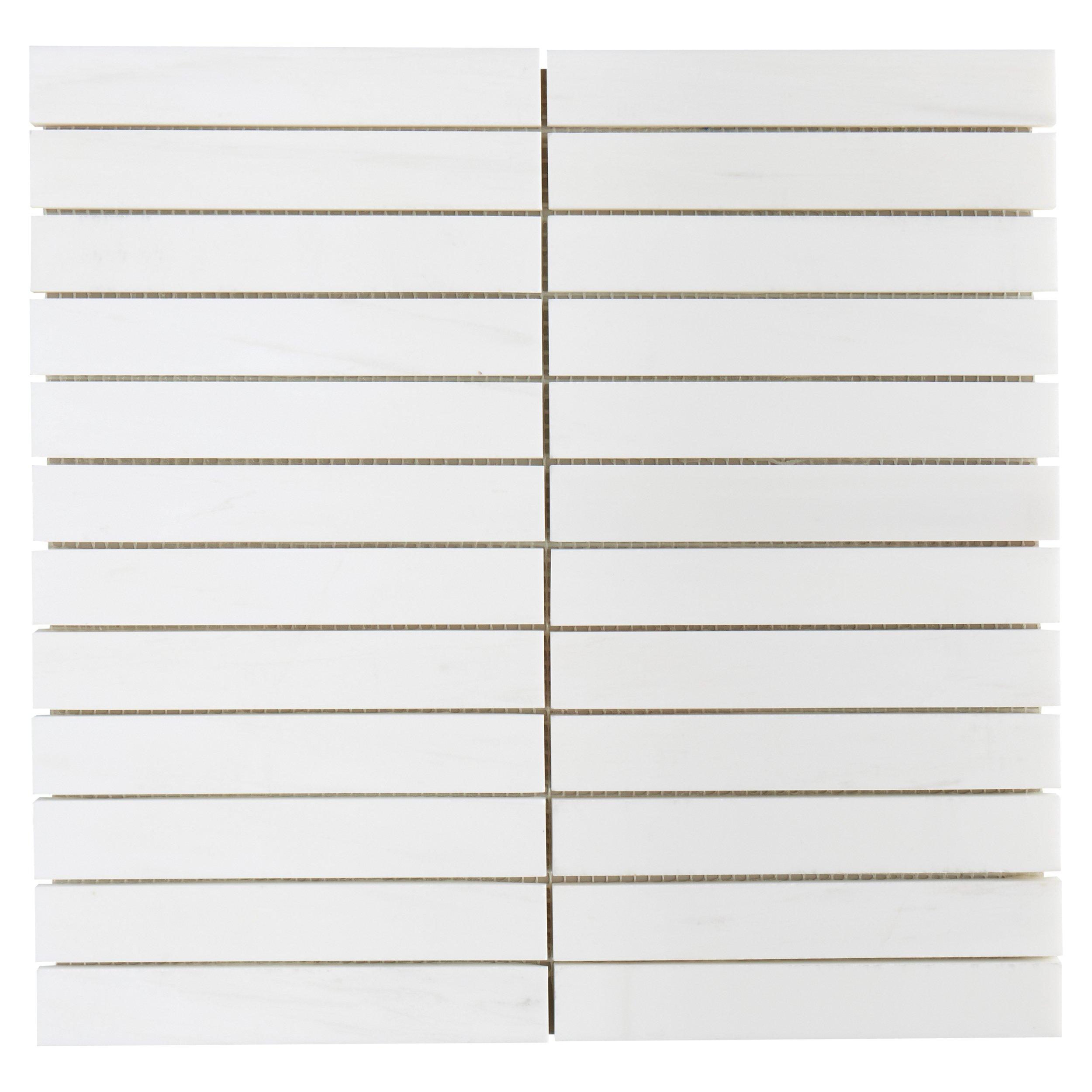 Dolomite Stack Honed Marble Mosaic
