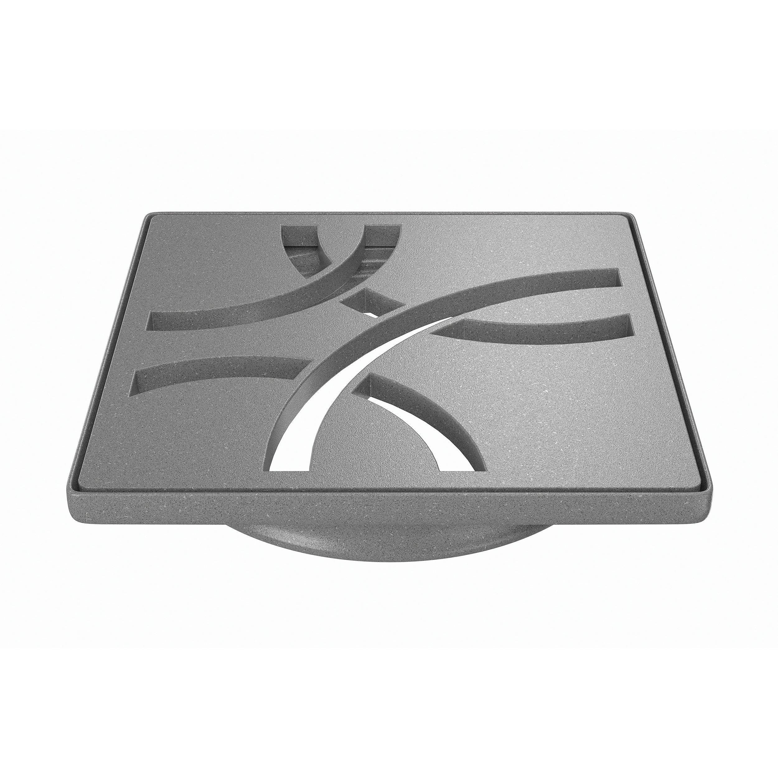 Schluter Kerdi-Drain 4in Grate Pewter Curve