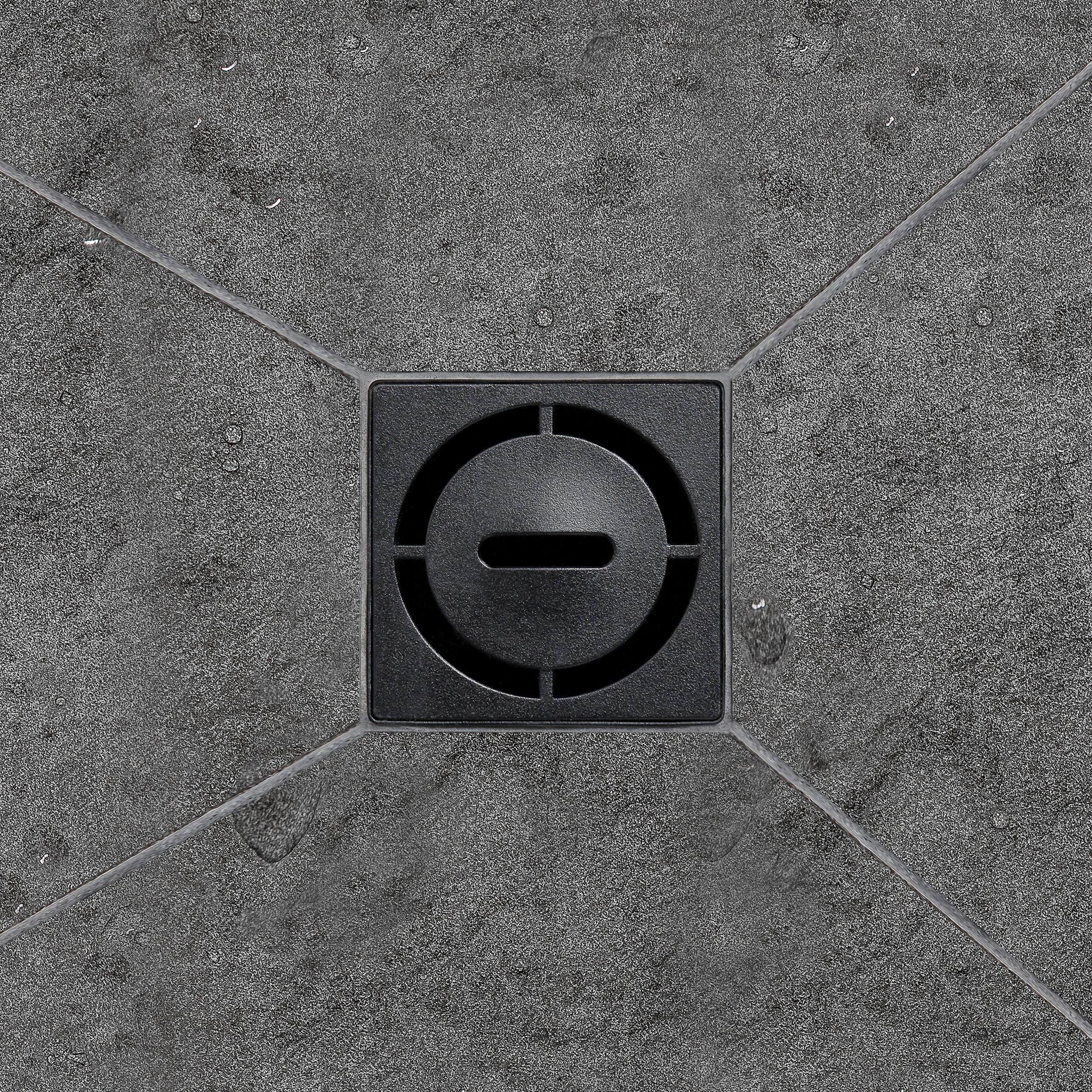 Schluter Kerdi-Drain 4in. Grate Dark Anthracite