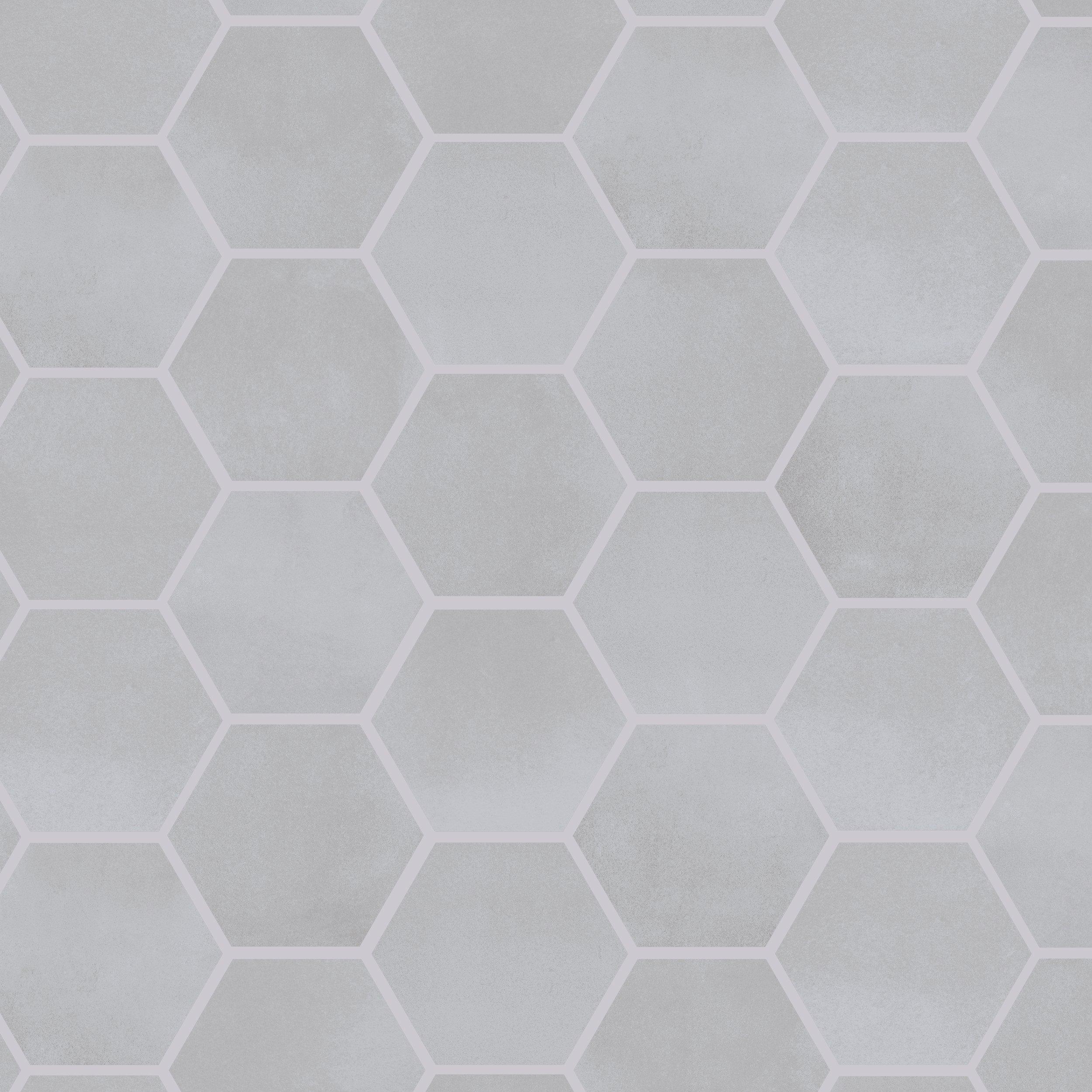 Luxe Smoke Hexagon Matte Porcelain Mosaic