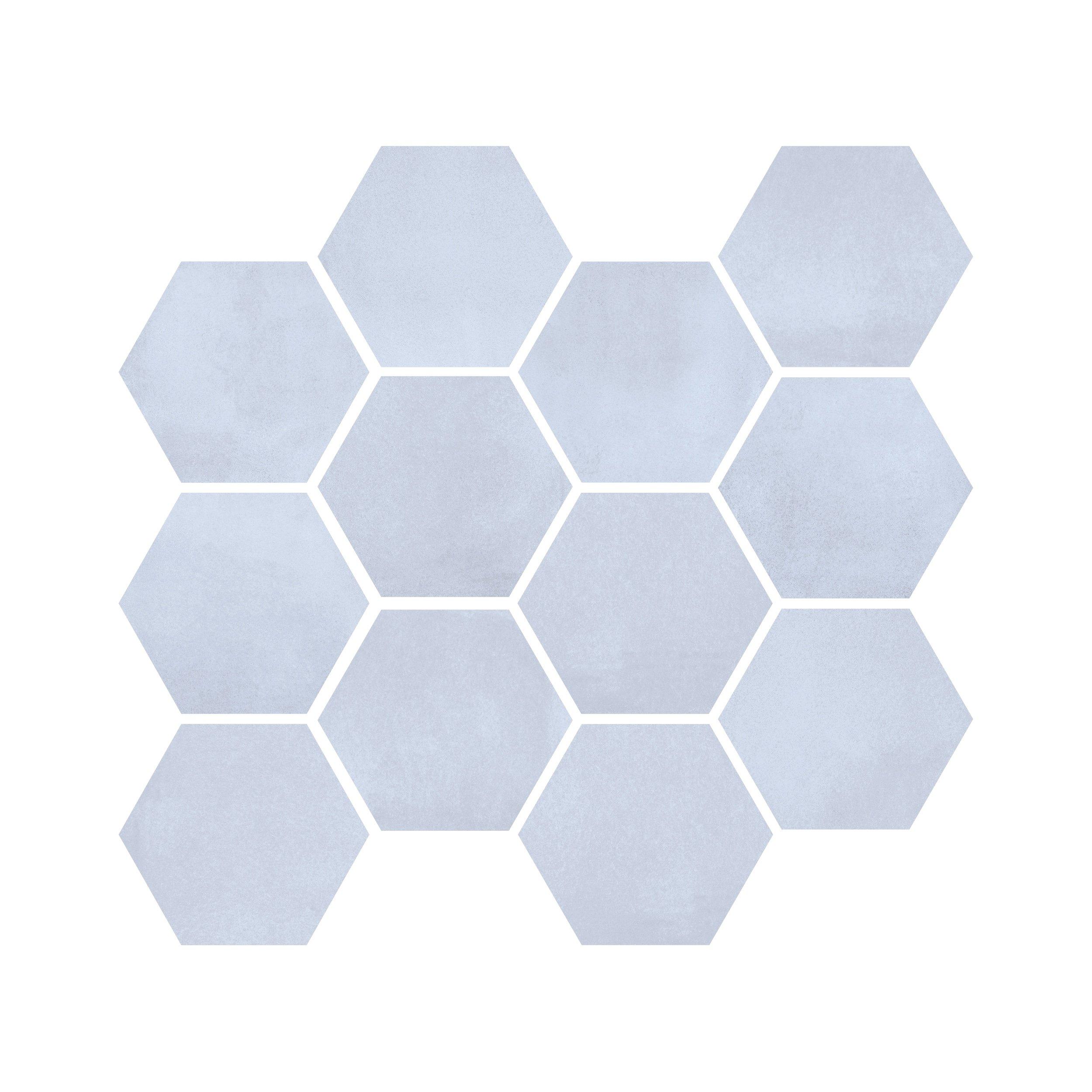 Luxe Sky Hexagon Matte Porcelain Mosaic