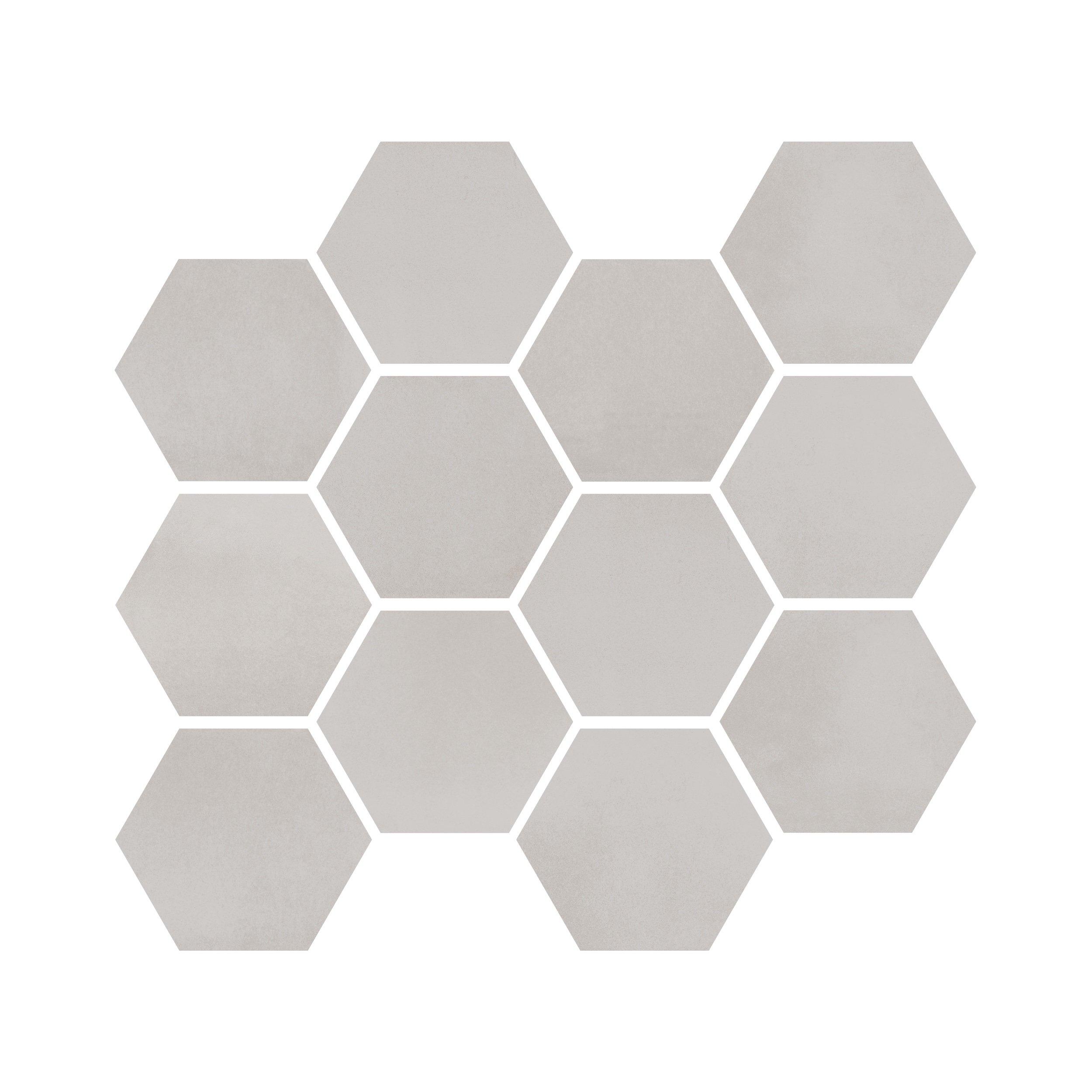 Luxe Fog Hexagon Matte Porcelain Mosaic