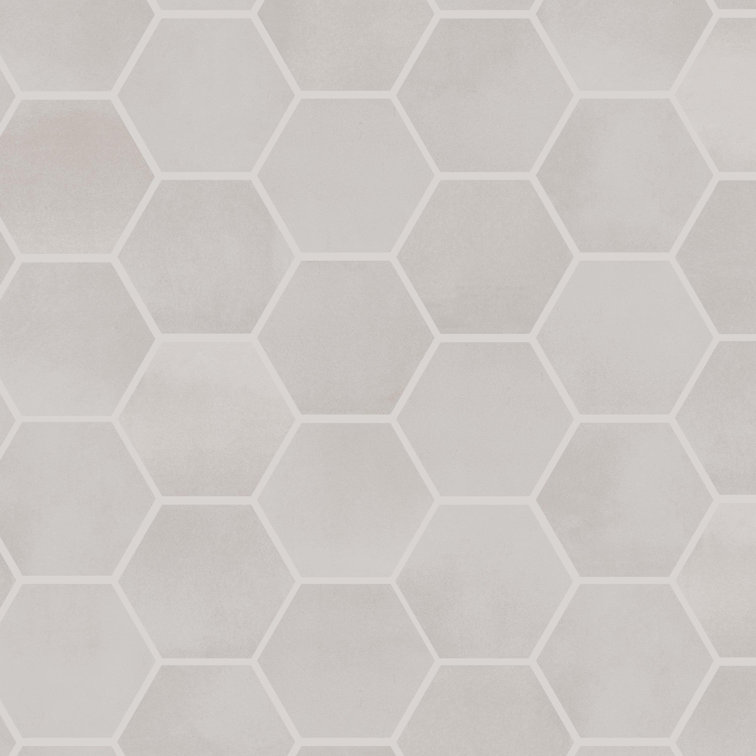 Luxe Fog Hexagon Matte Porcelain Mosaic