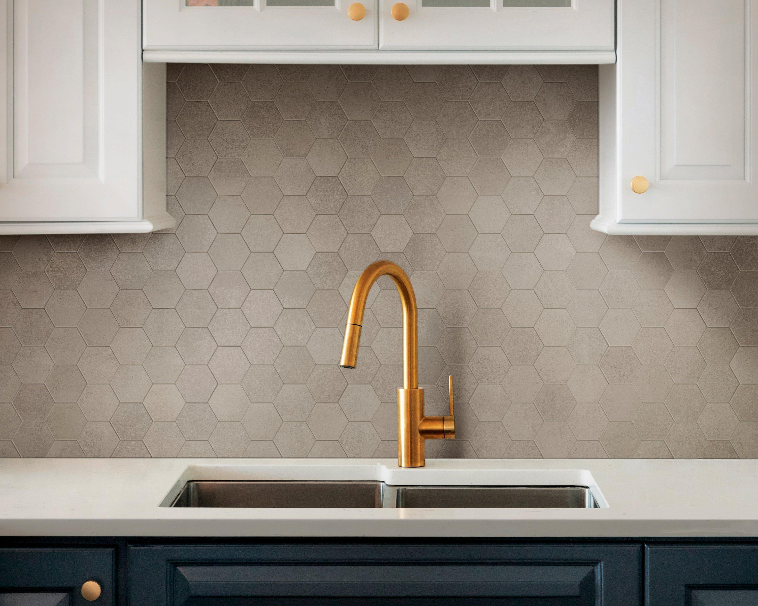 Luxe Earth Hexagon Matte Porcelain Mosaic