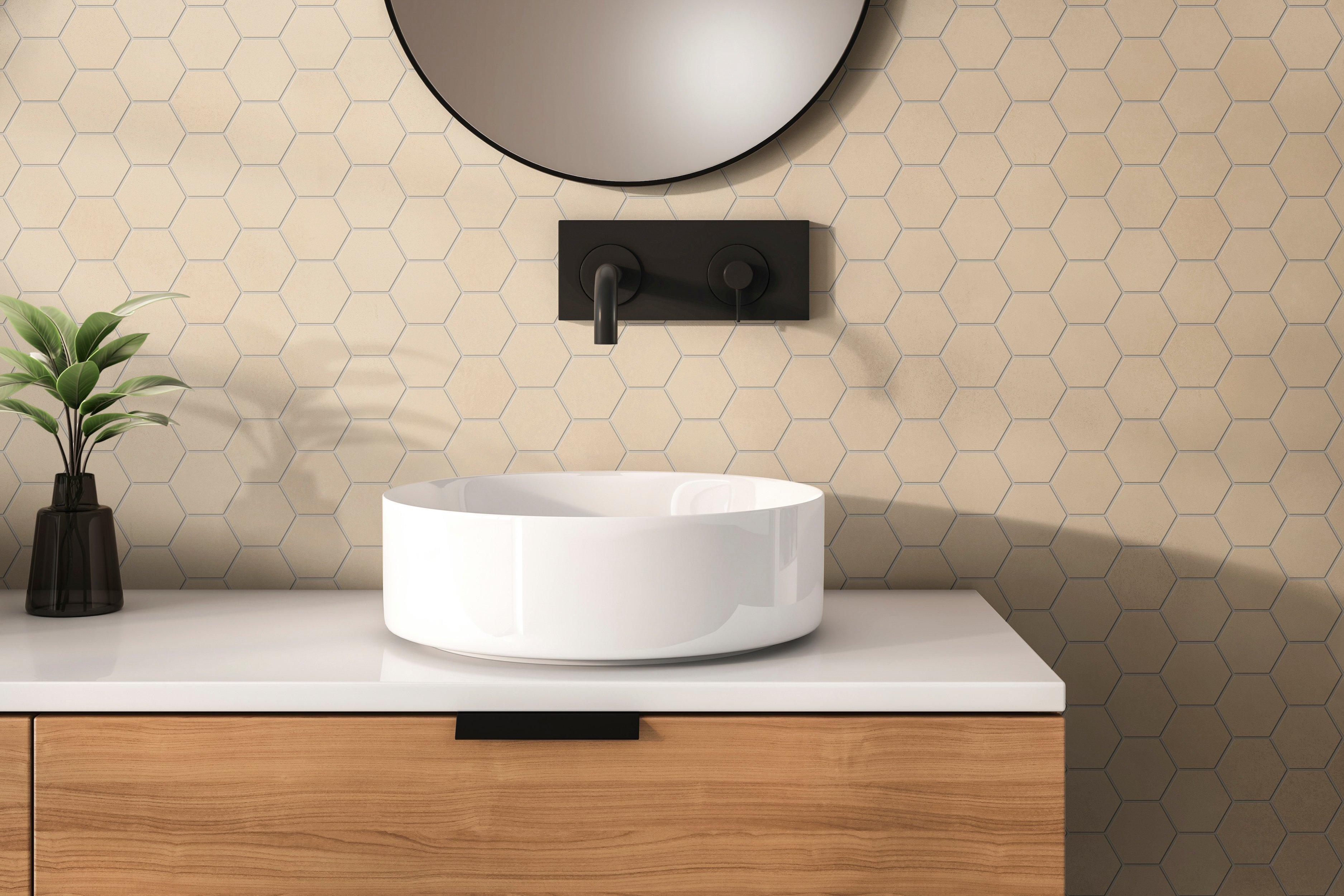 Luxe Dune Hexagon Matte Porcelain Mosaic