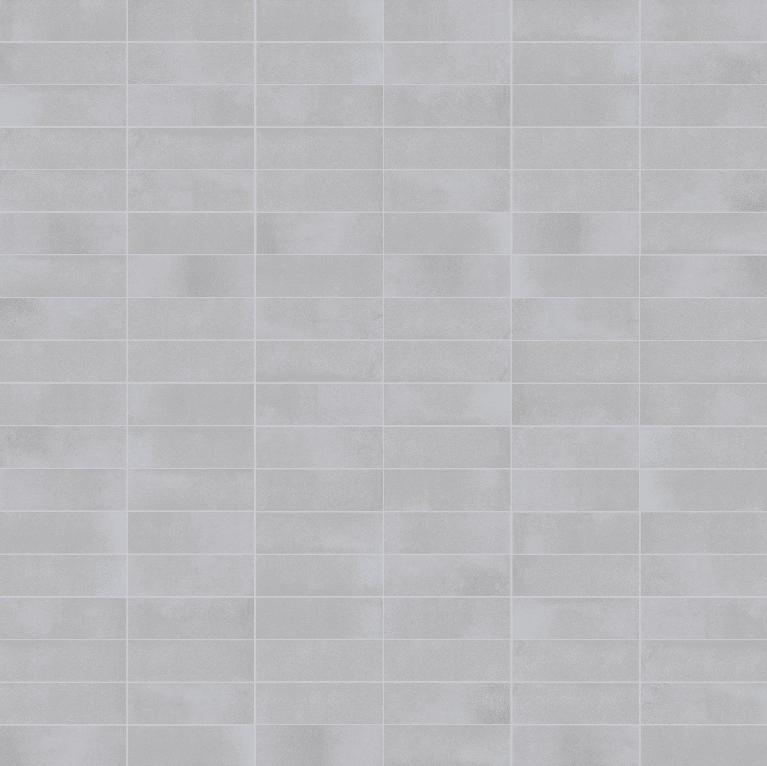 Luxe Smoke Stacked Matte Porcelain Mosaic