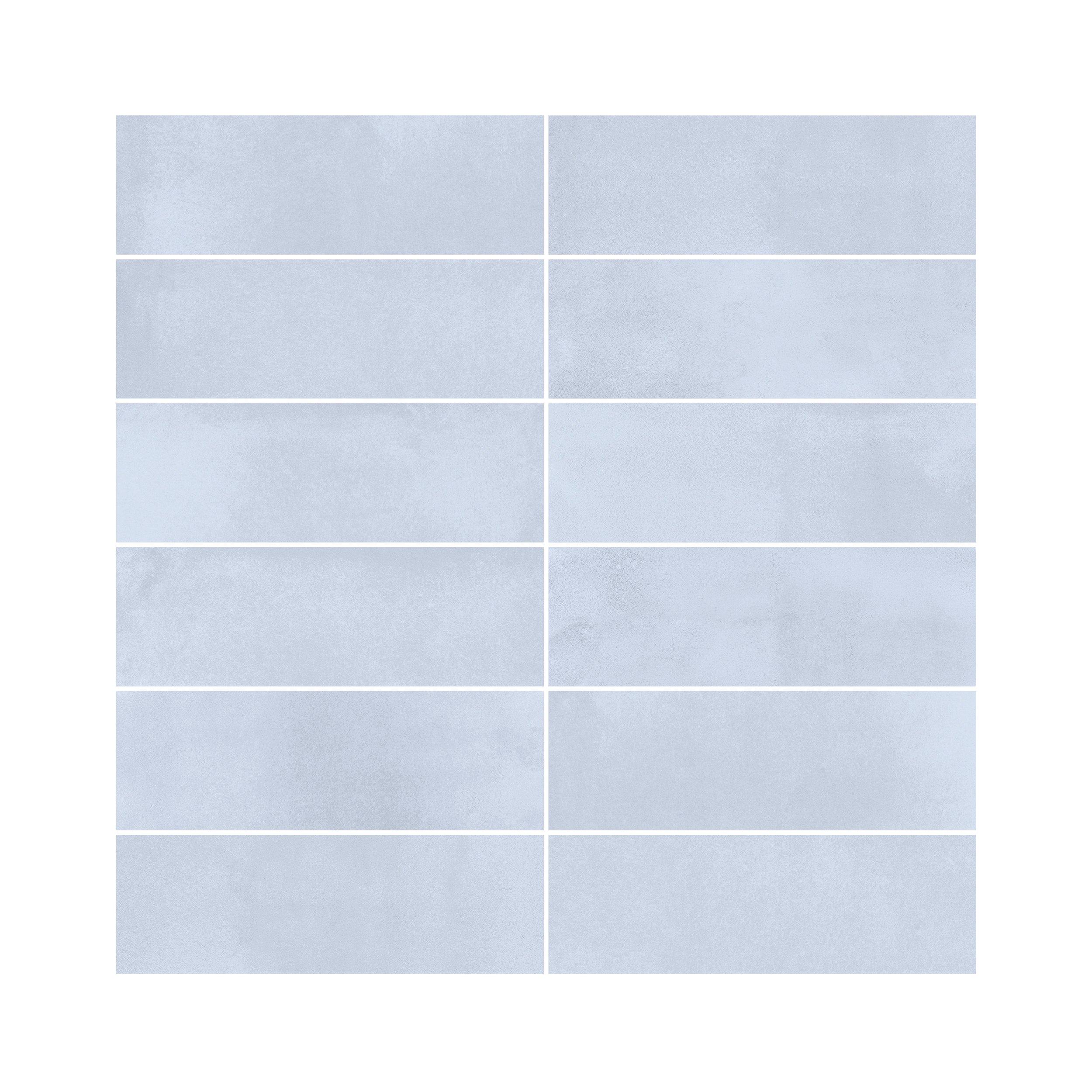 Luxe Sky Stacked Matte Porcelain Mosaic