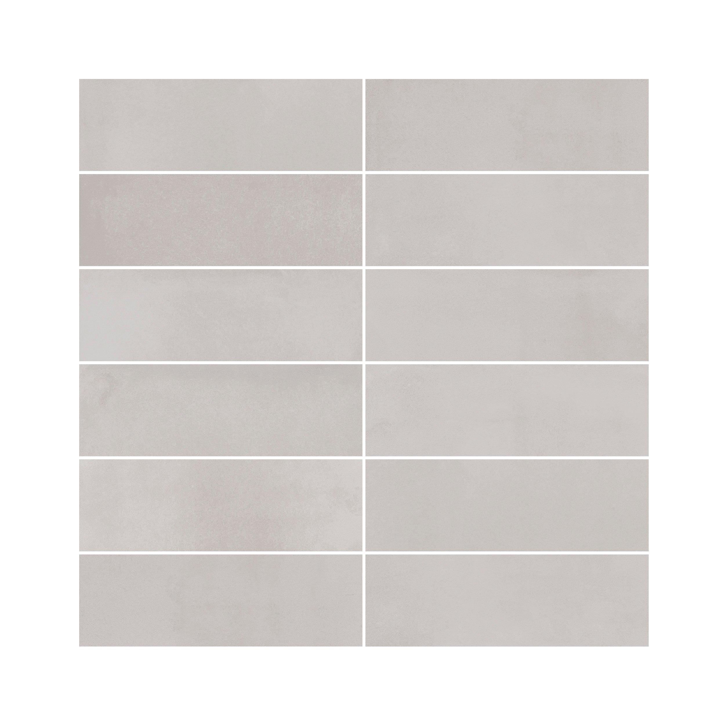 Luxe Fog Stacked Matte Porcelain Mosaic