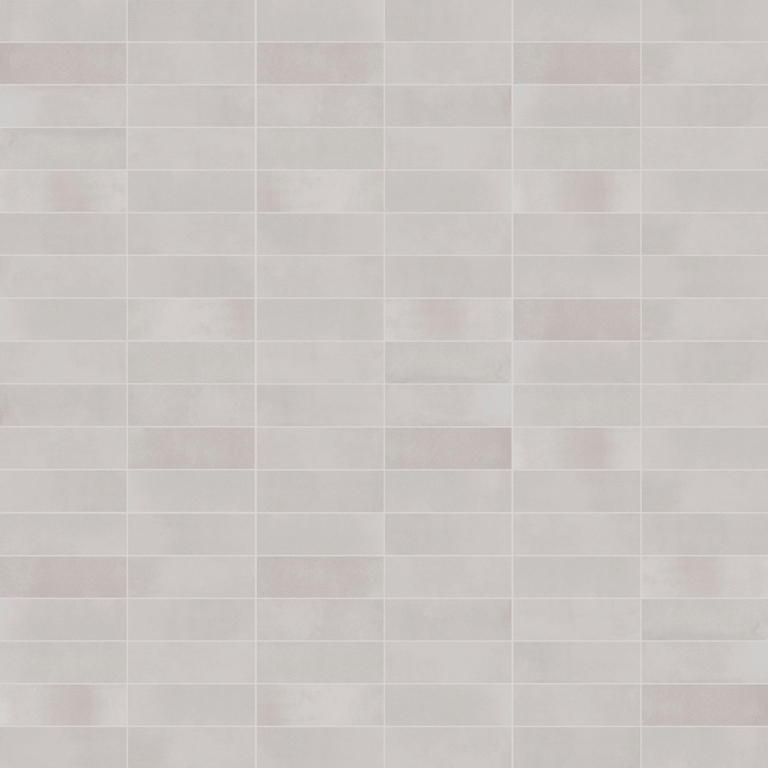 Luxe Fog Stacked Matte Porcelain Mosaic