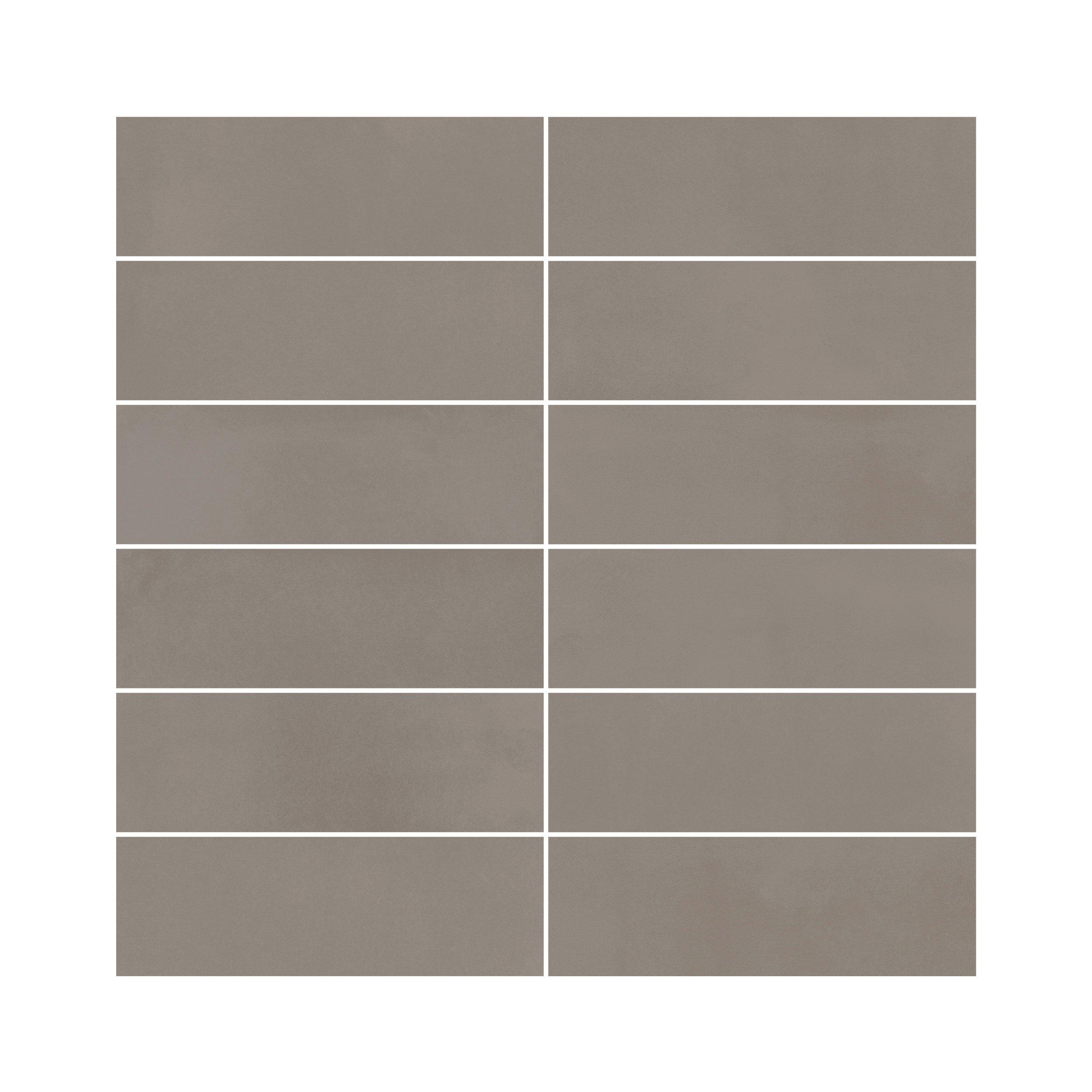 Luxe Earth Stacked Matte Porcelain Mosaic