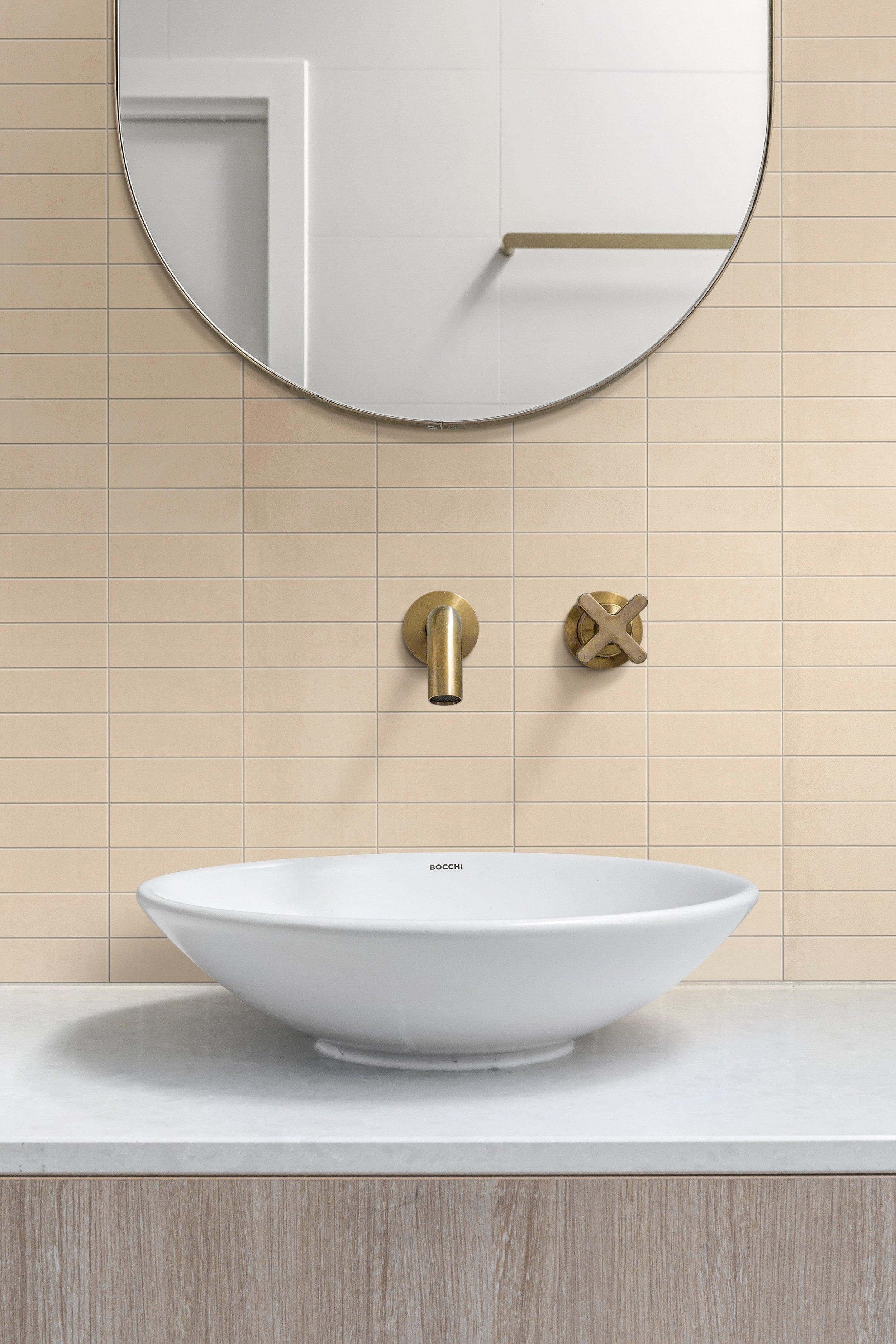 Luxe Dune Stacked Matte Porcelain Mosaic