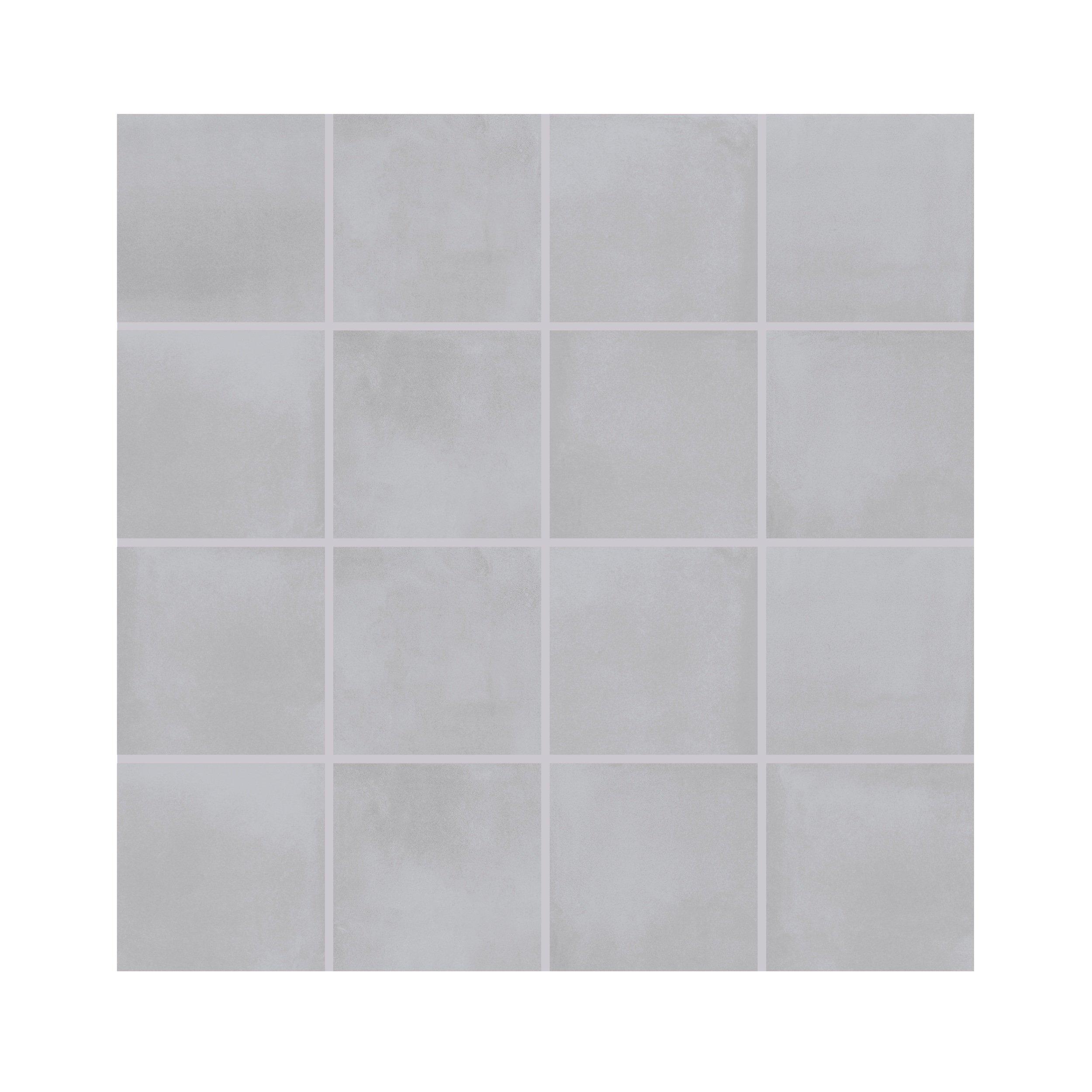 Luxe Smoke Square Matte Porcelain Mosaic