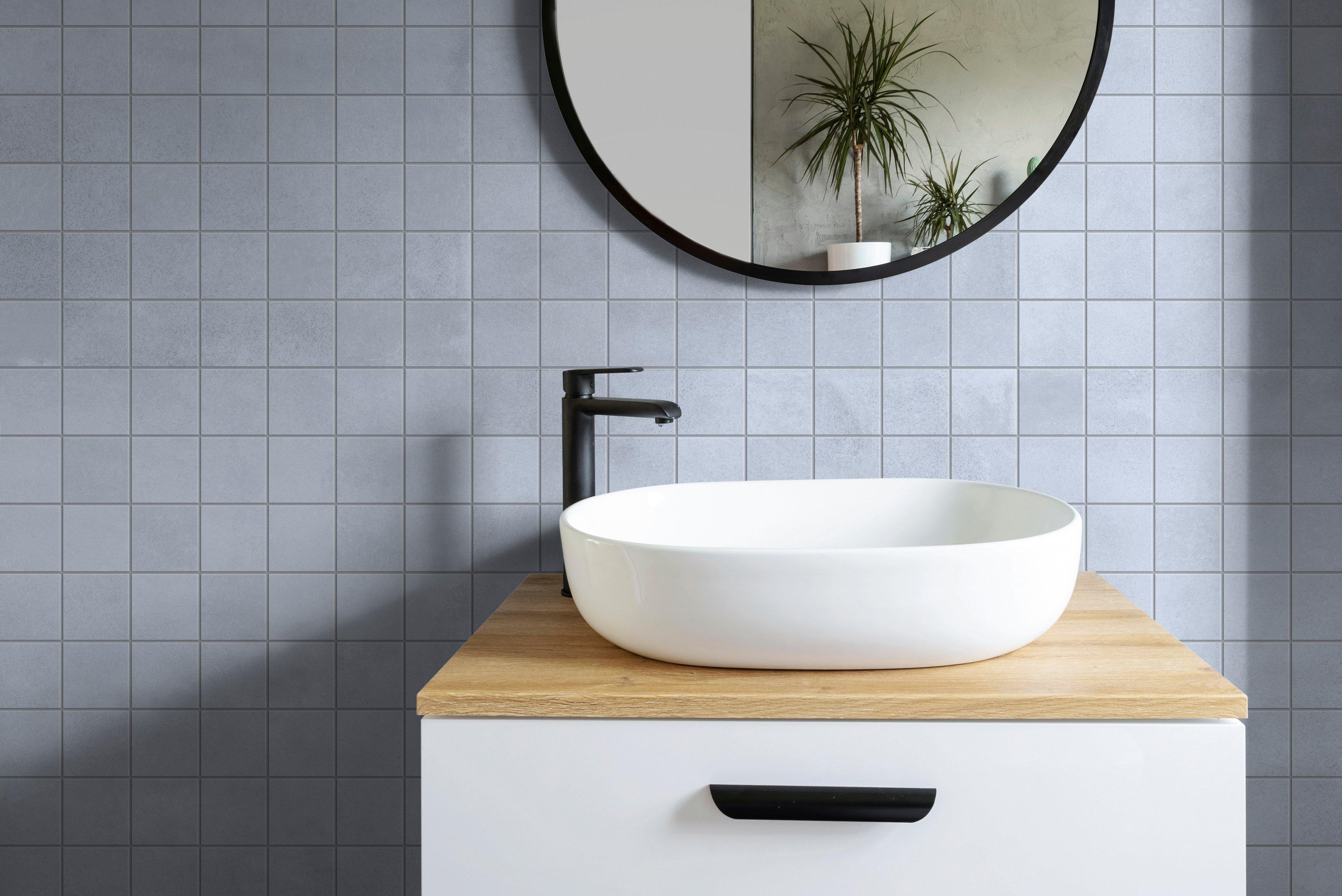 Luxe Sky Square Matte Porcelain Mosaic