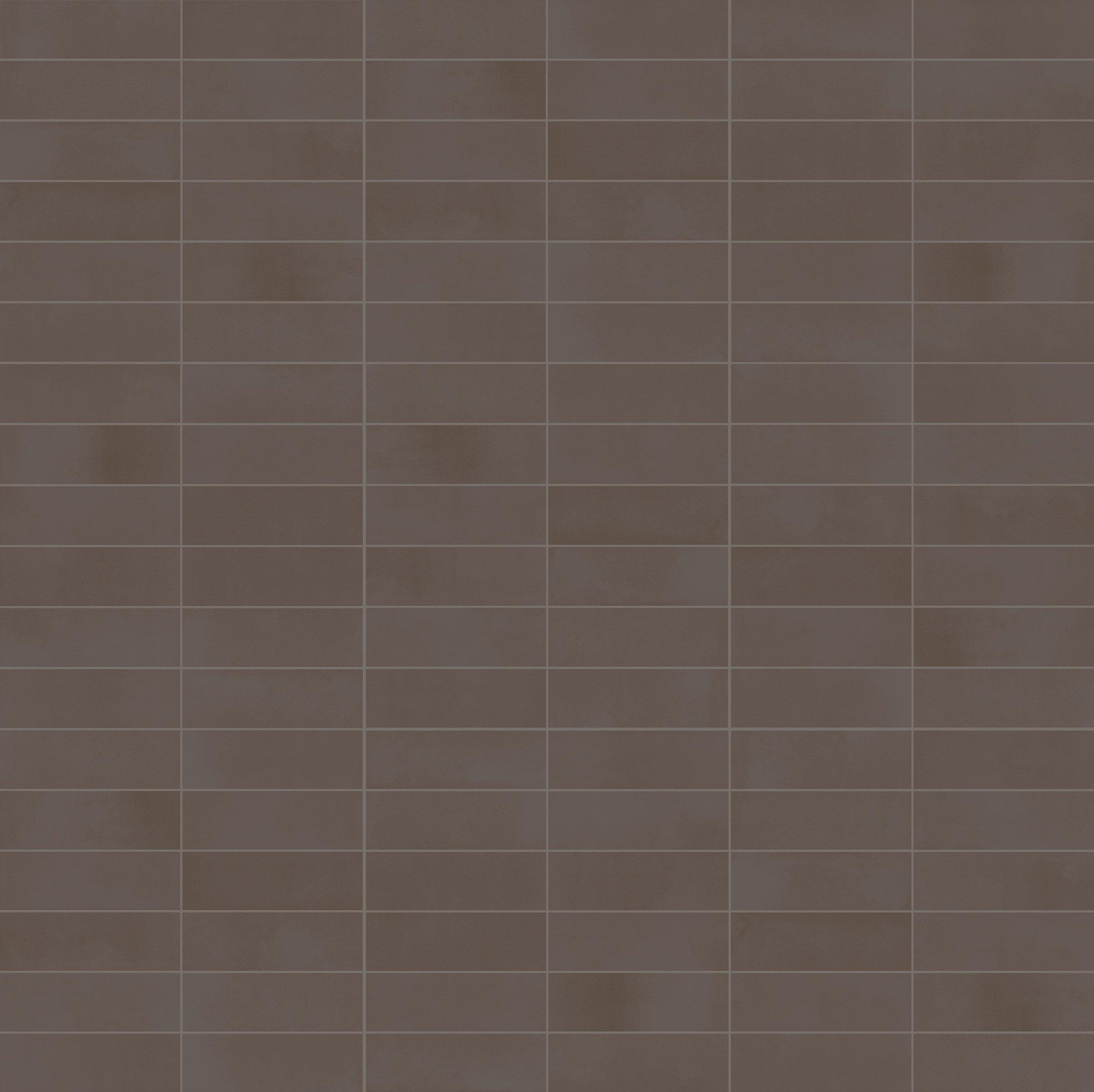 Luxe Umber Stacked Matte Porcelain Mosaic