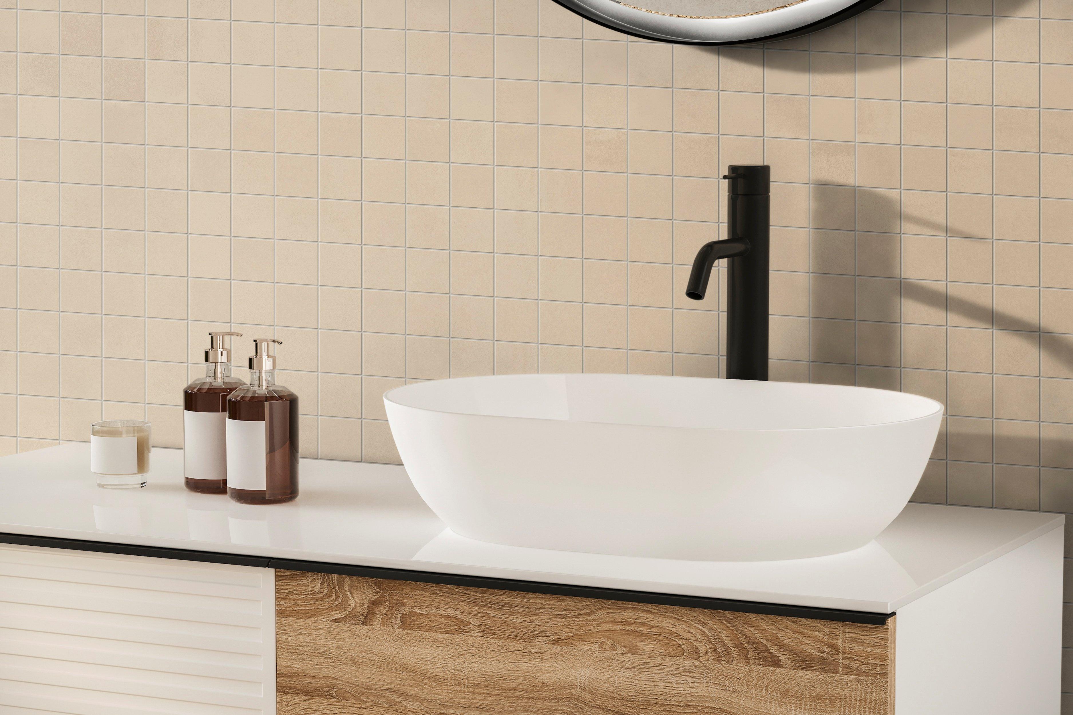 Luxe Dune Square Matte Porcelain Mosaic