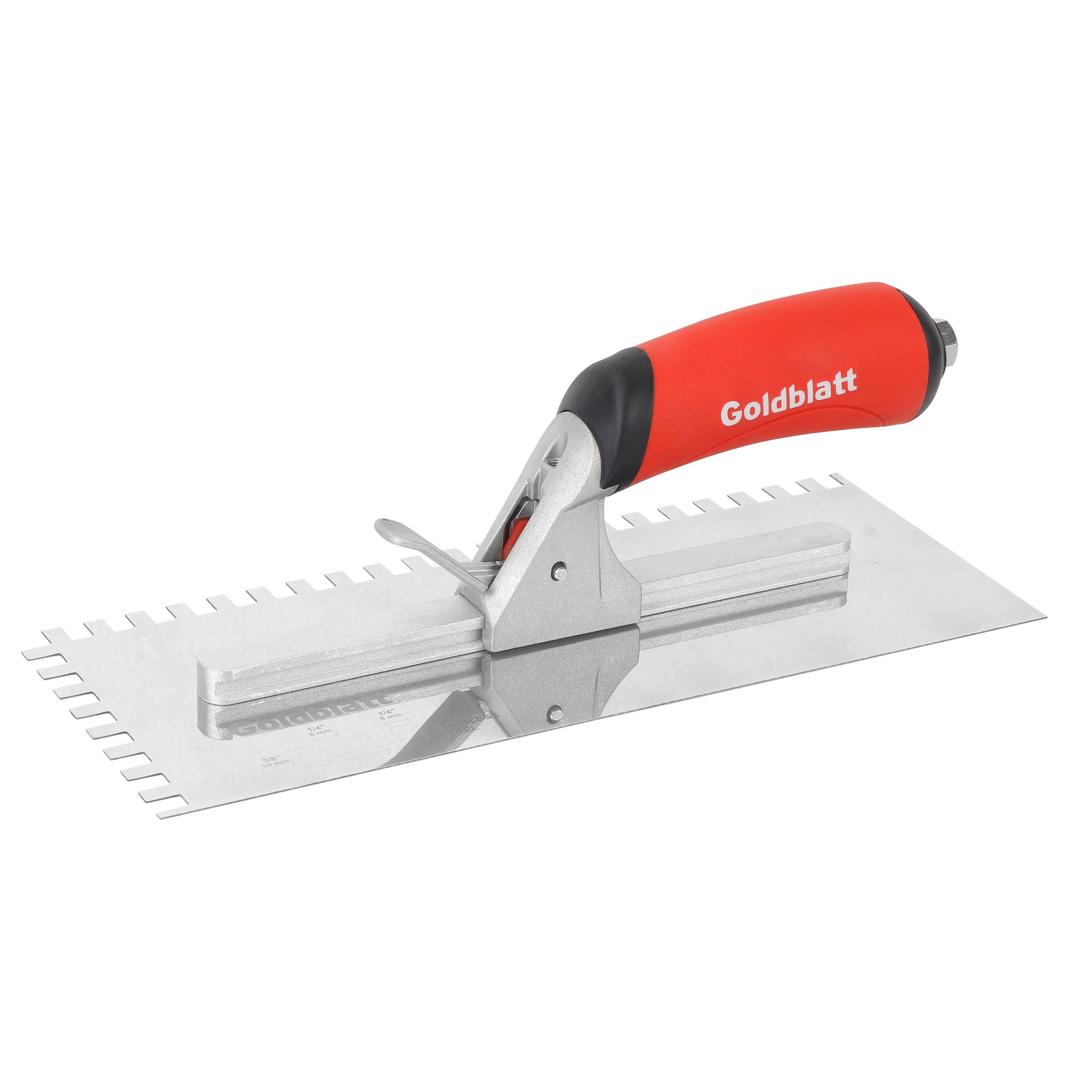 Goldblatt Stainless Steel Notch Trowel Blade
