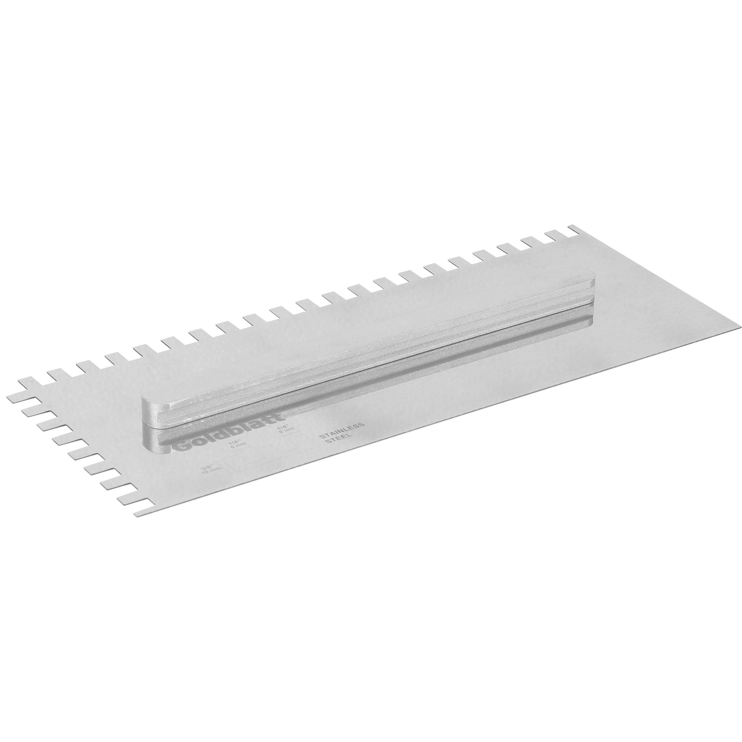 Goldblatt Stainless Steel Notch Trowel Blade