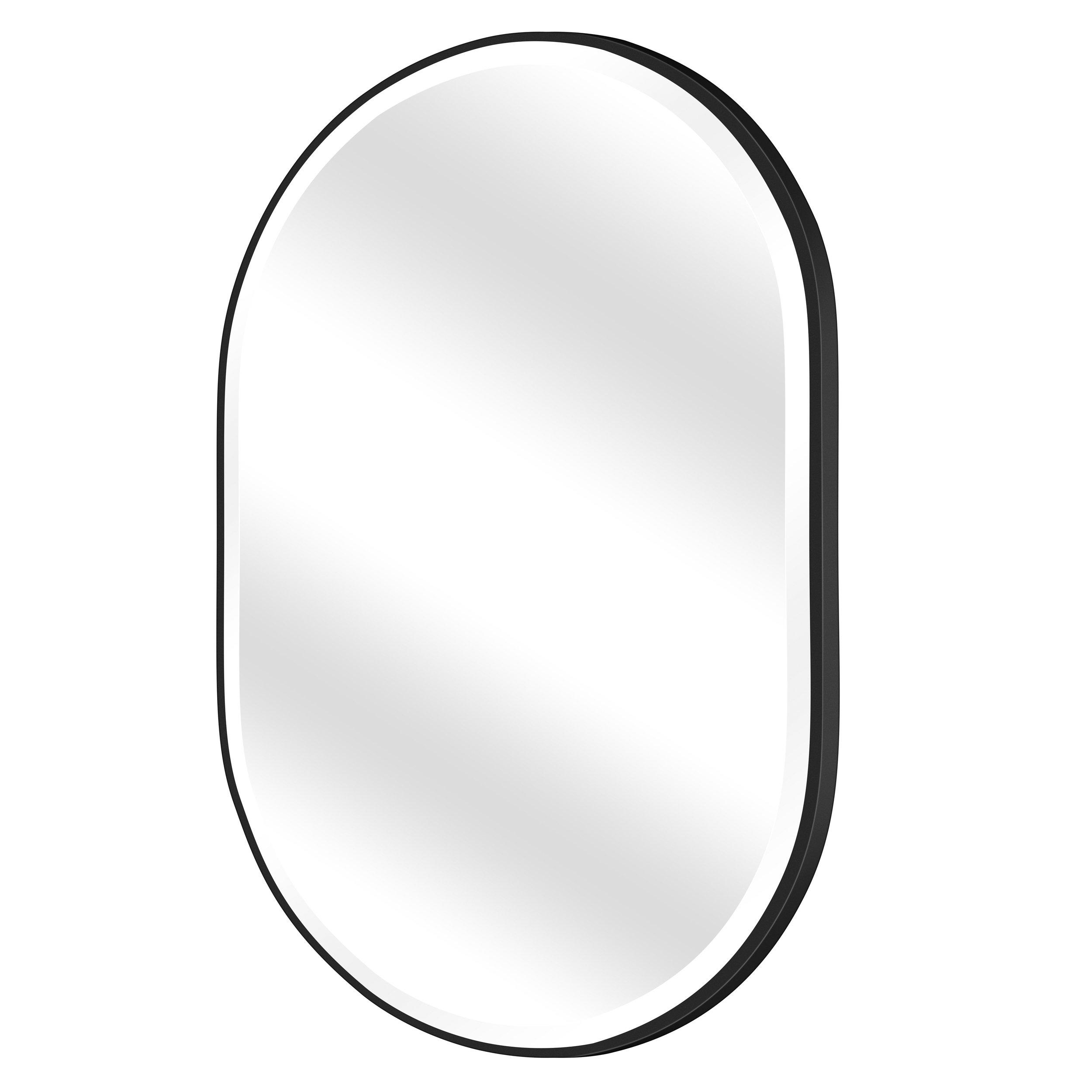 Zuri 24 in. Matte Black Mirror