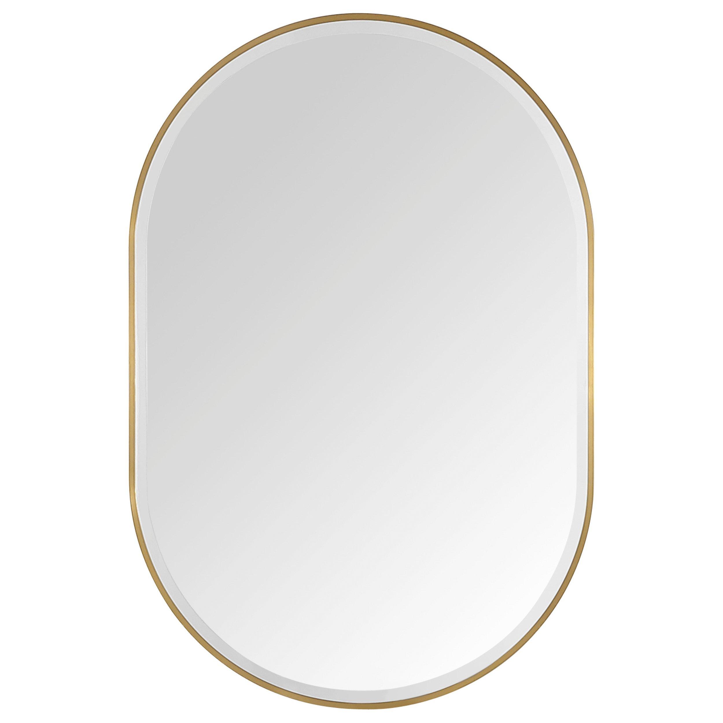 Zuri 24 in. Brushed Gold Mirror