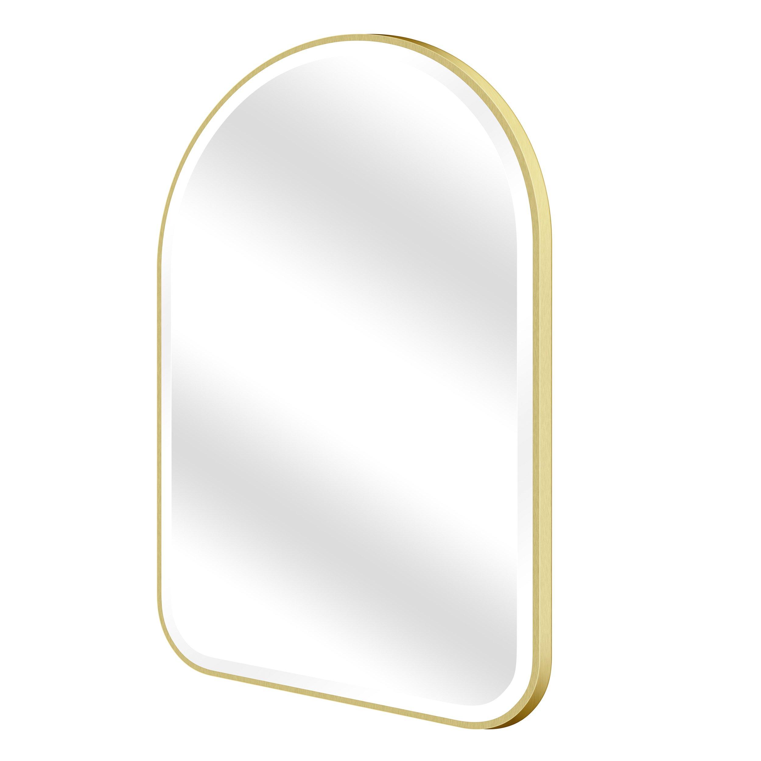 Ezra 24 in. Brushed Gold Mirror