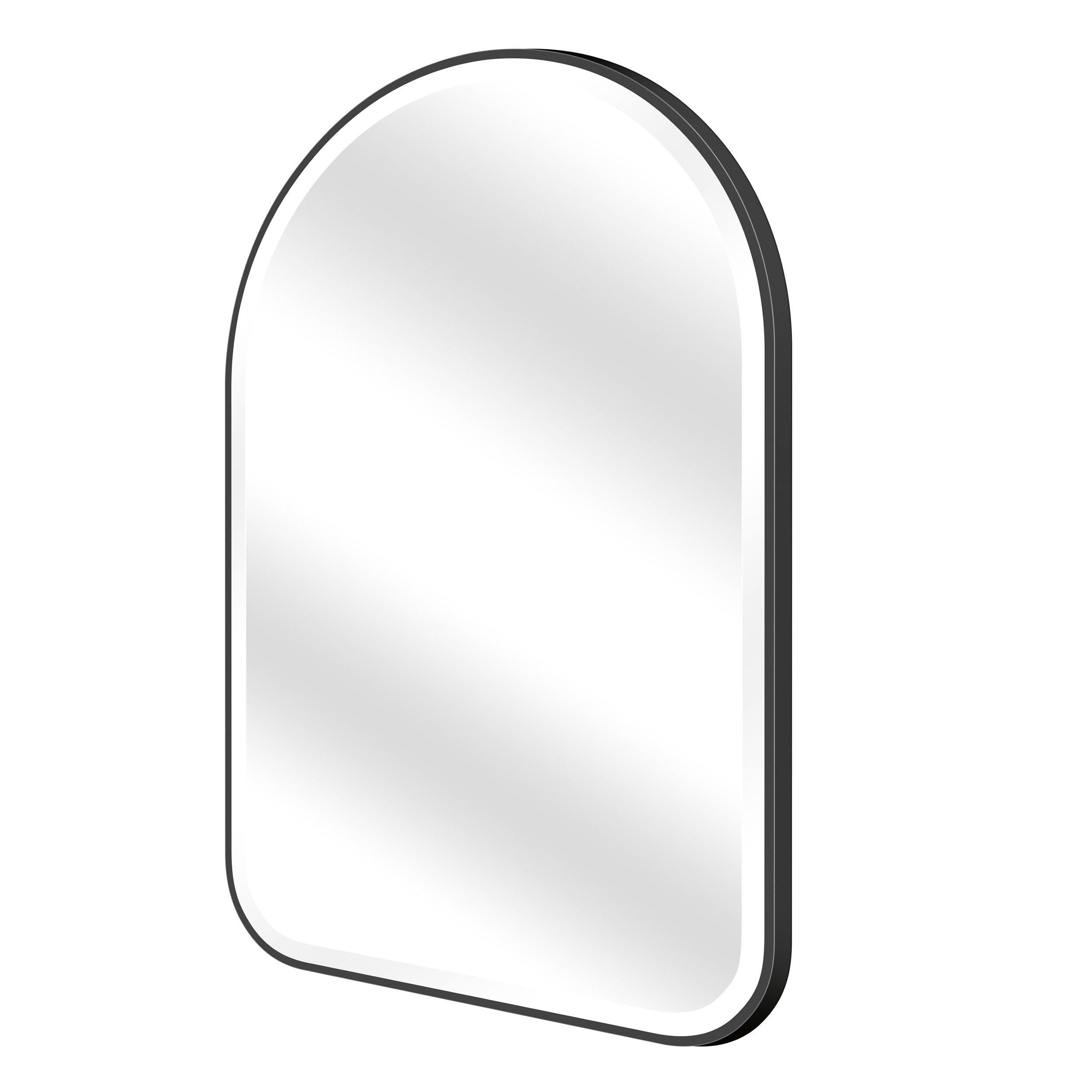 Ezra 24 in. Matte Black Mirror