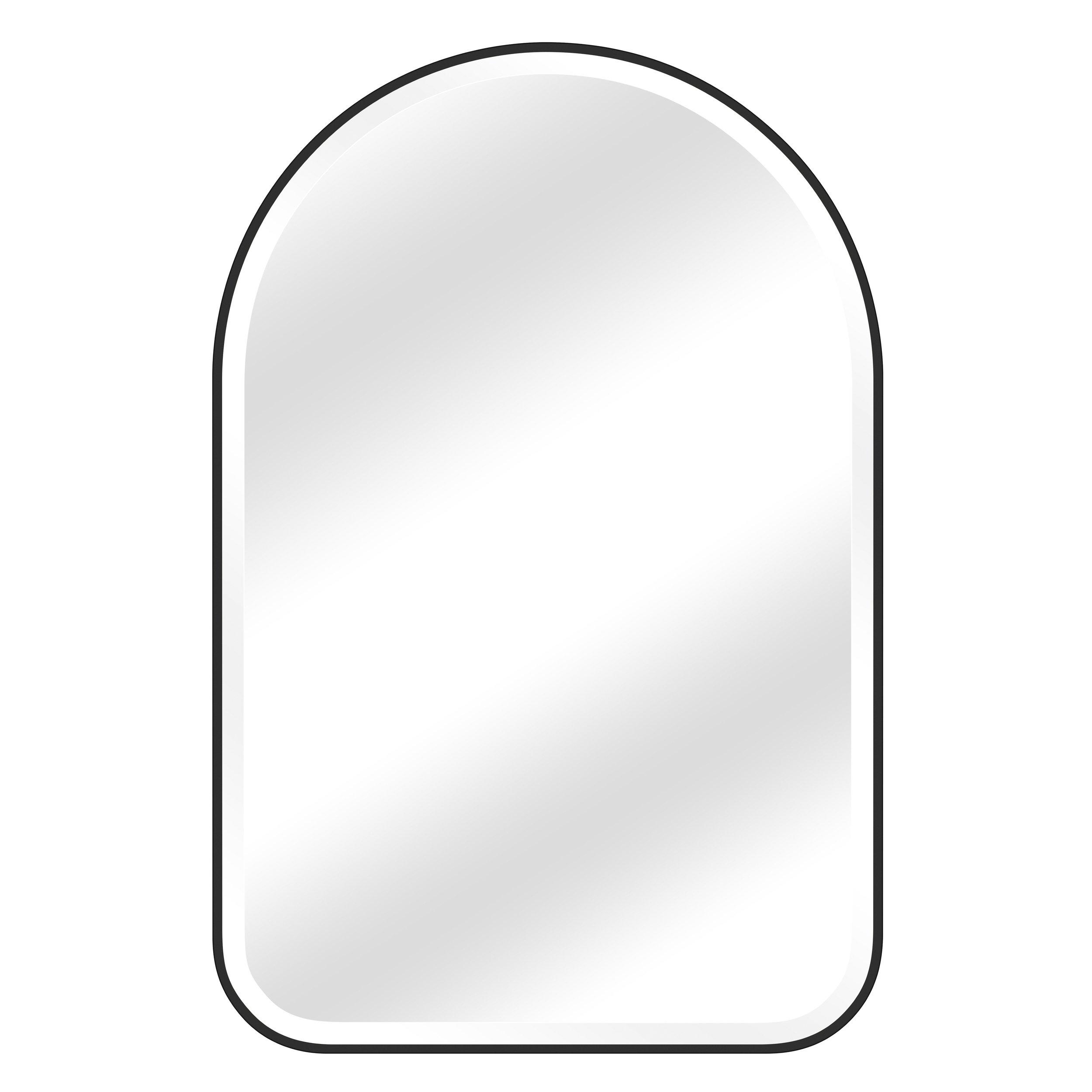 Ezra 24 in. Matte Black Mirror