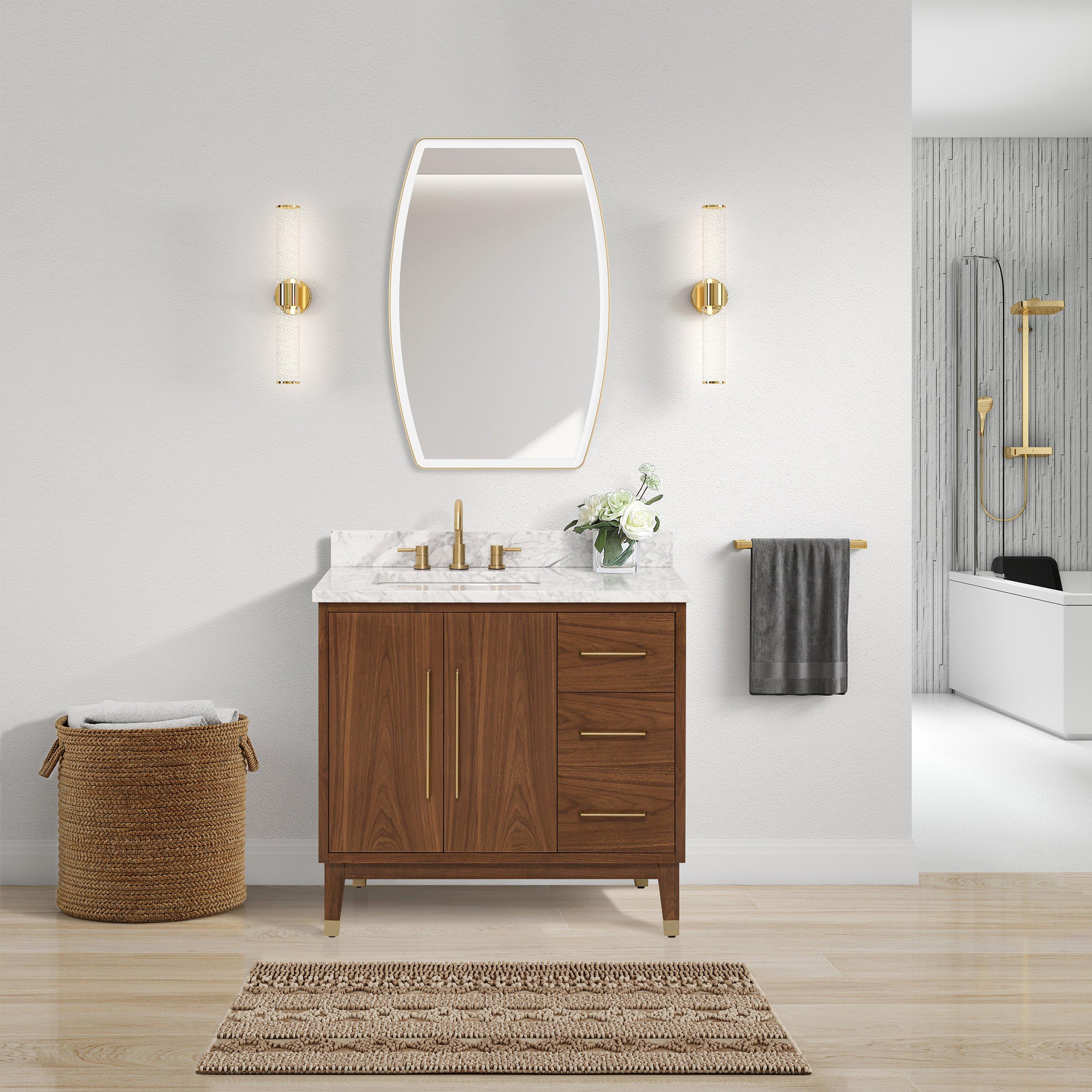 Kipton 24 in. Brushed Gold Mirror