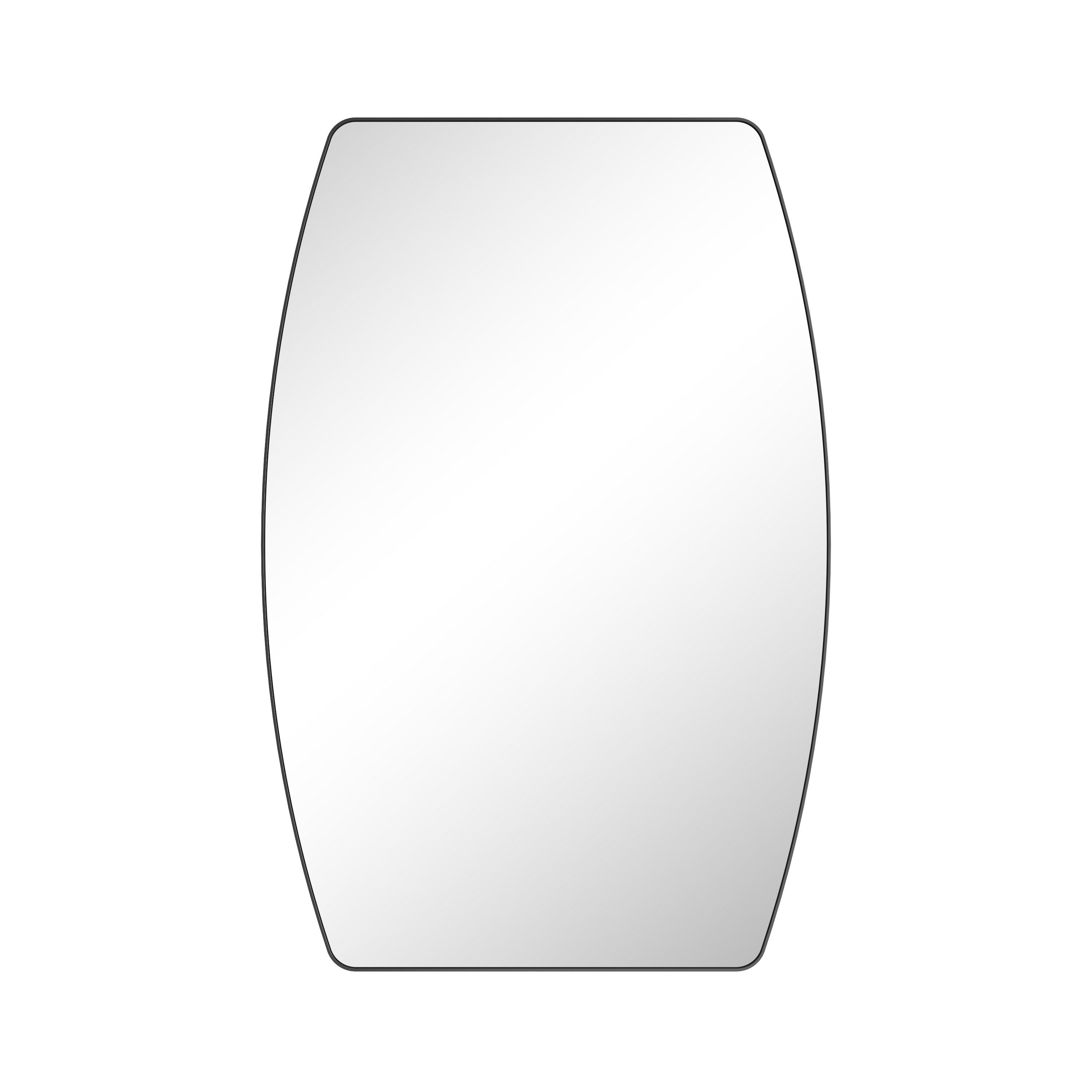 Kipton 24 in. Matte Black Mirror