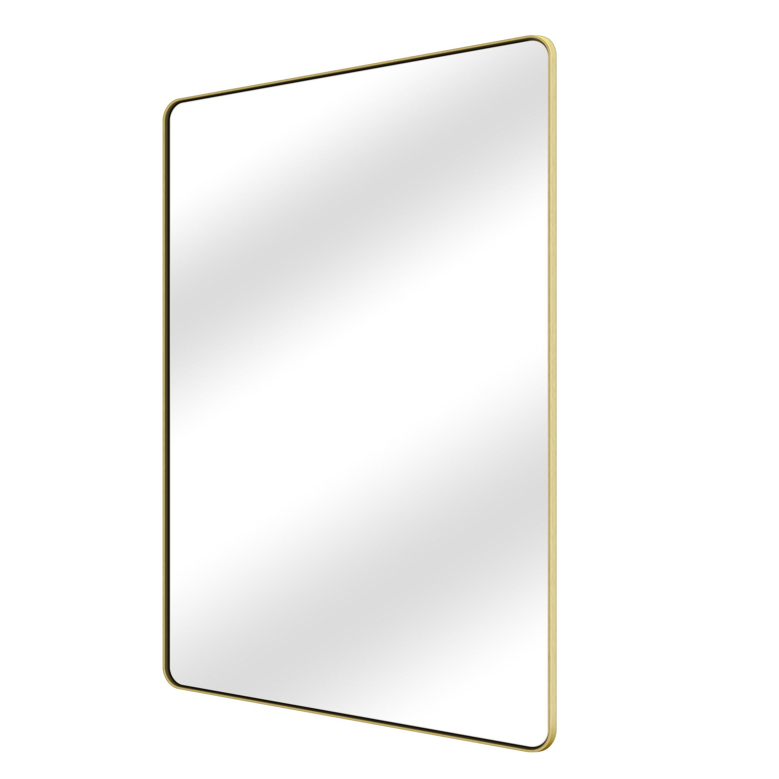 Lucca 24 in. Brushed Gold Mirror