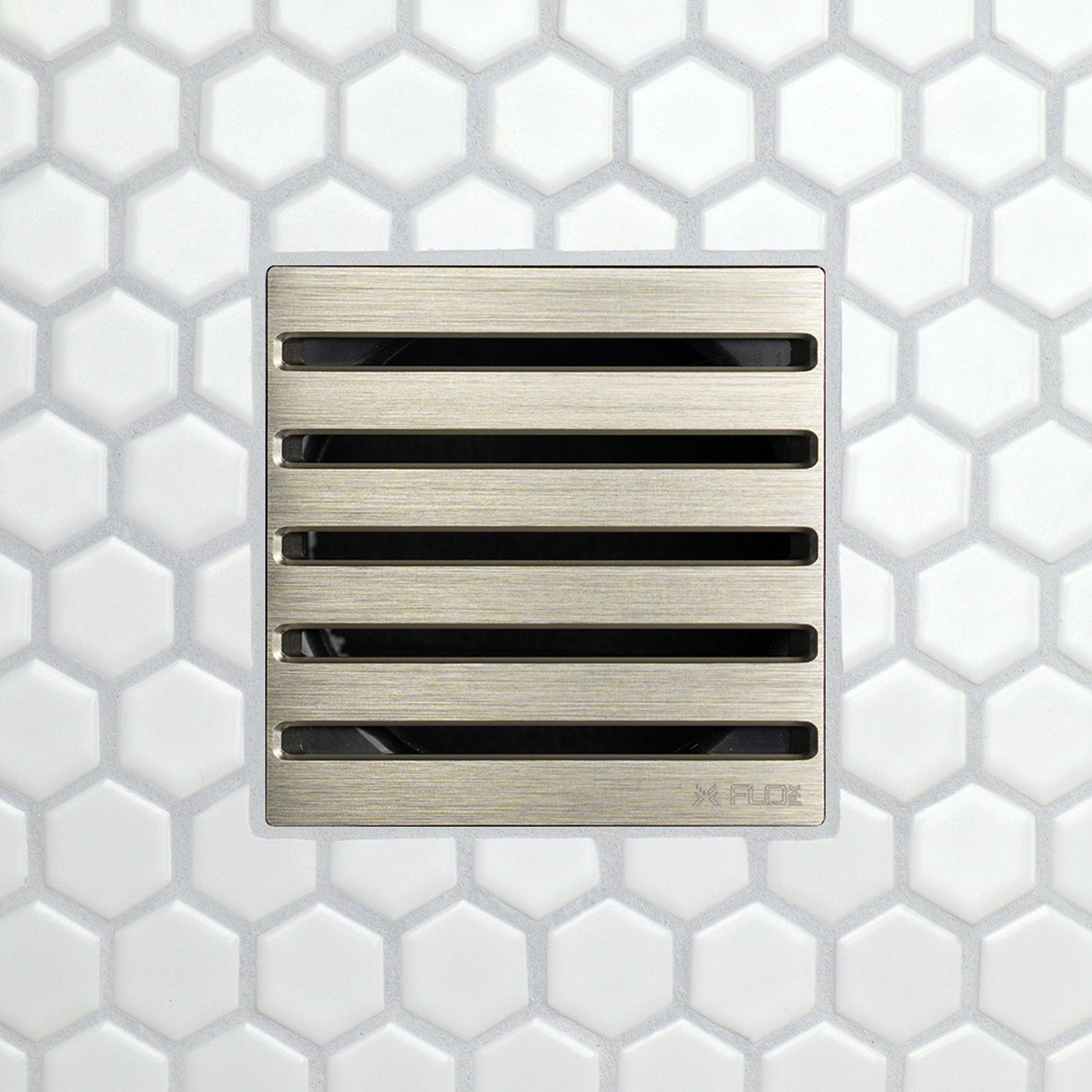 FloFX Clean Lines 4in. Grate Brushed Nickel